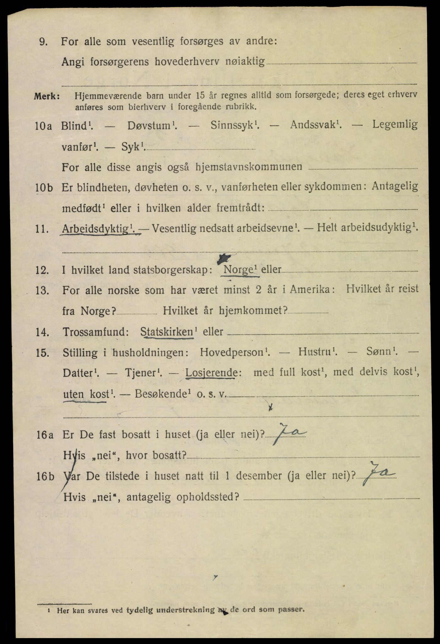 SAH, 1920 census for Kongsvinger, 1920, p. 1422