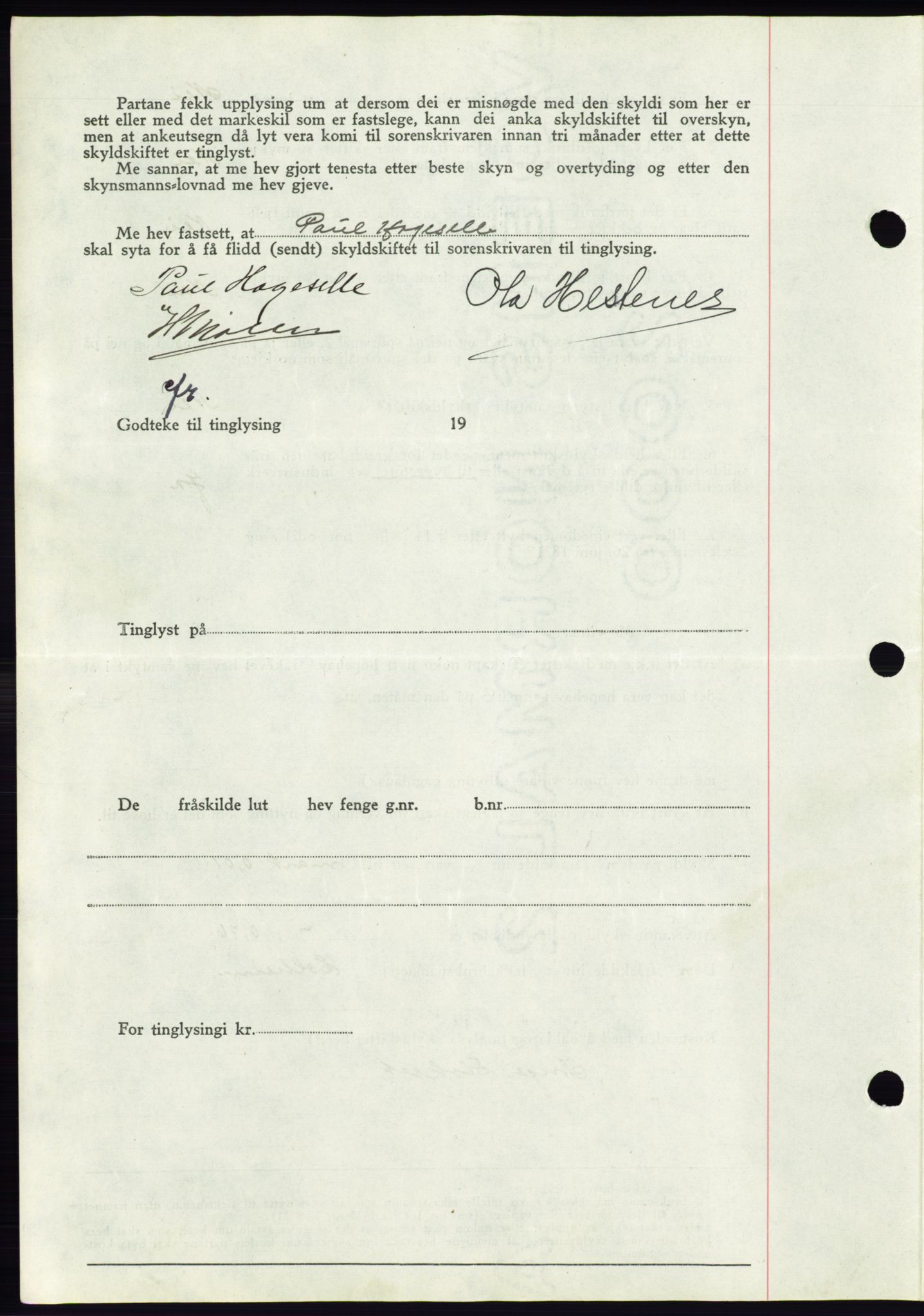 Søre Sunnmøre sorenskriveri, AV/SAT-A-4122/1/2/2C/L0070: Mortgage book no. 64, 1940-1941, Diary no: : 983/1940