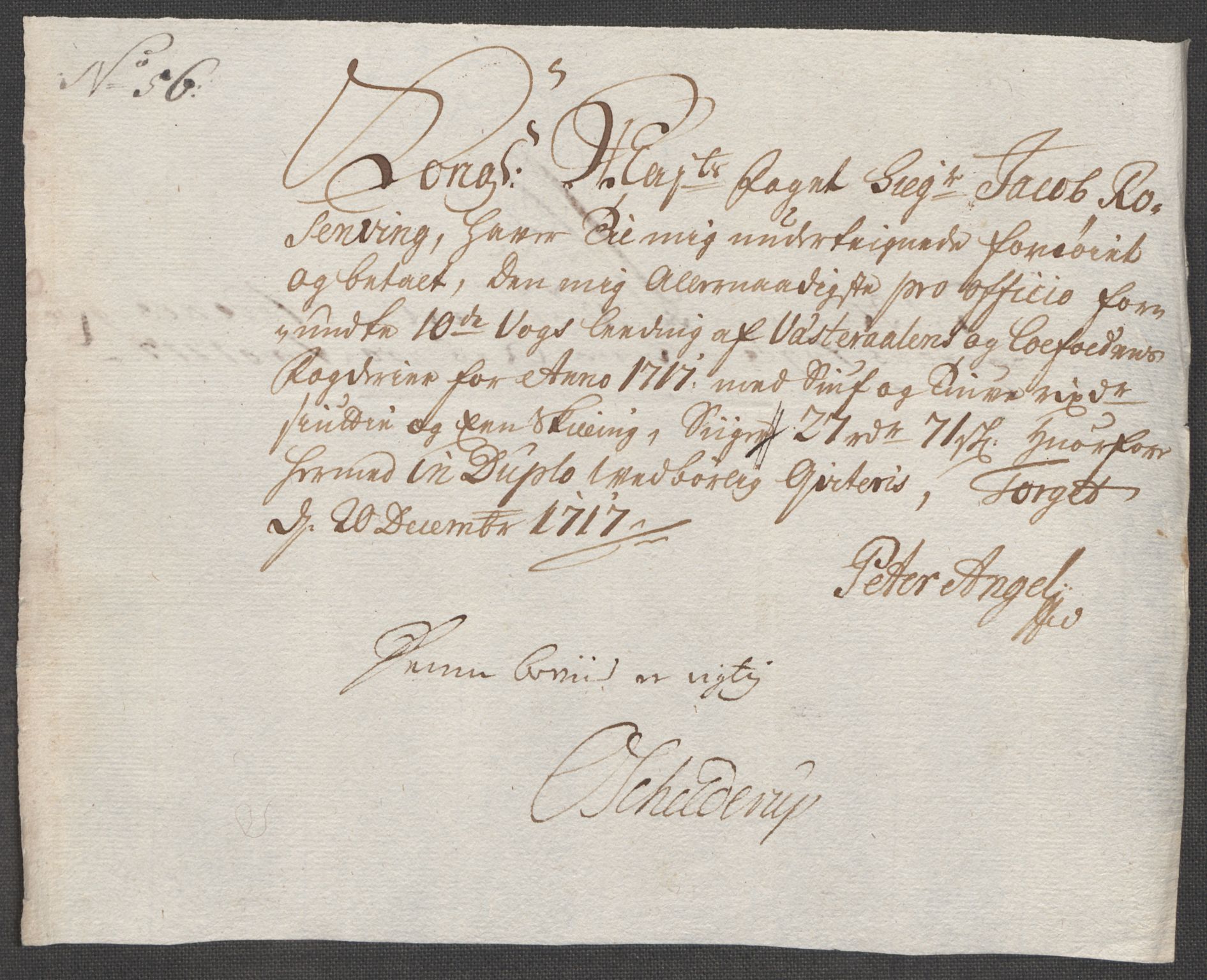 Rentekammeret inntil 1814, Reviderte regnskaper, Fogderegnskap, AV/RA-EA-4092/R67/L4683: Fogderegnskap Vesterålen, Andenes og Lofoten, 1717, p. 283