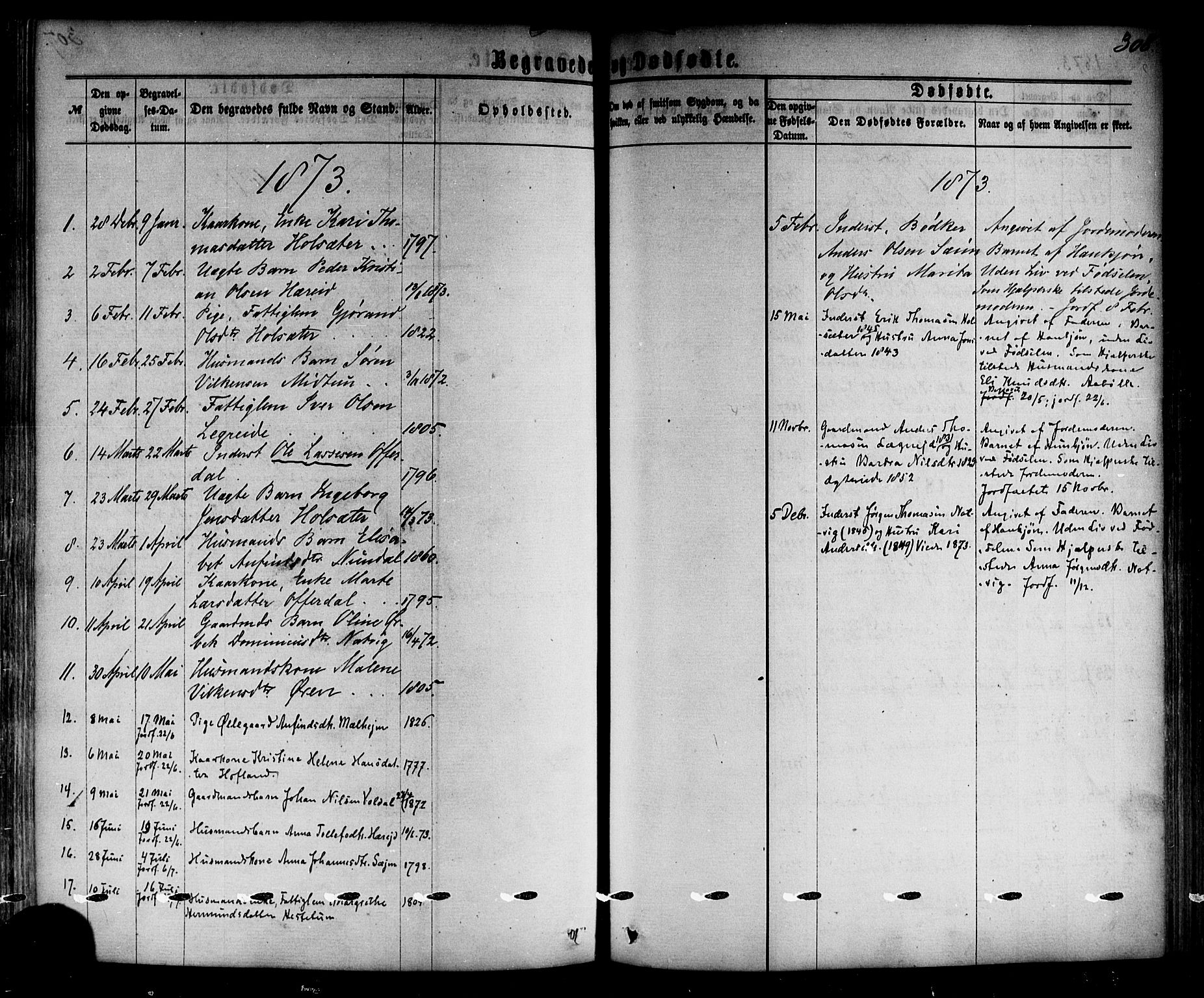 Årdal sokneprestembete, SAB/A-81701: Parish register (official) no. A 3, 1863-1886, p. 308