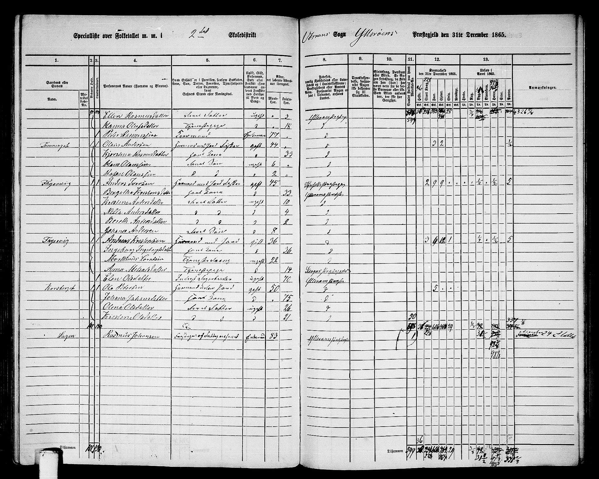 RA, 1865 census for Ytterøy, 1865, p. 162