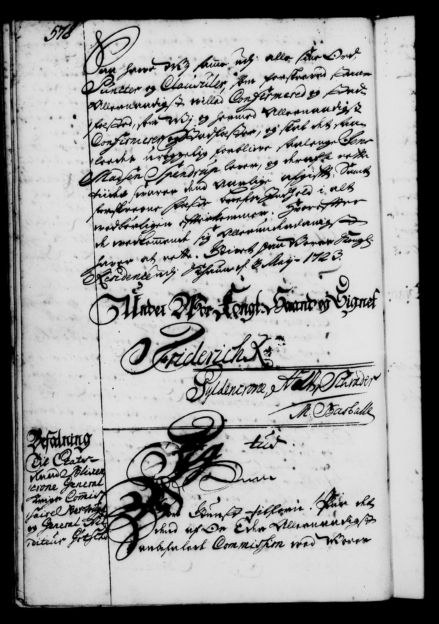 Rentekammeret, Kammerkanselliet, AV/RA-EA-3111/G/Gg/Gga/L0001: Norsk ekspedisjonsprotokoll med register (merket RK 53.1), 1720-1723, p. 578