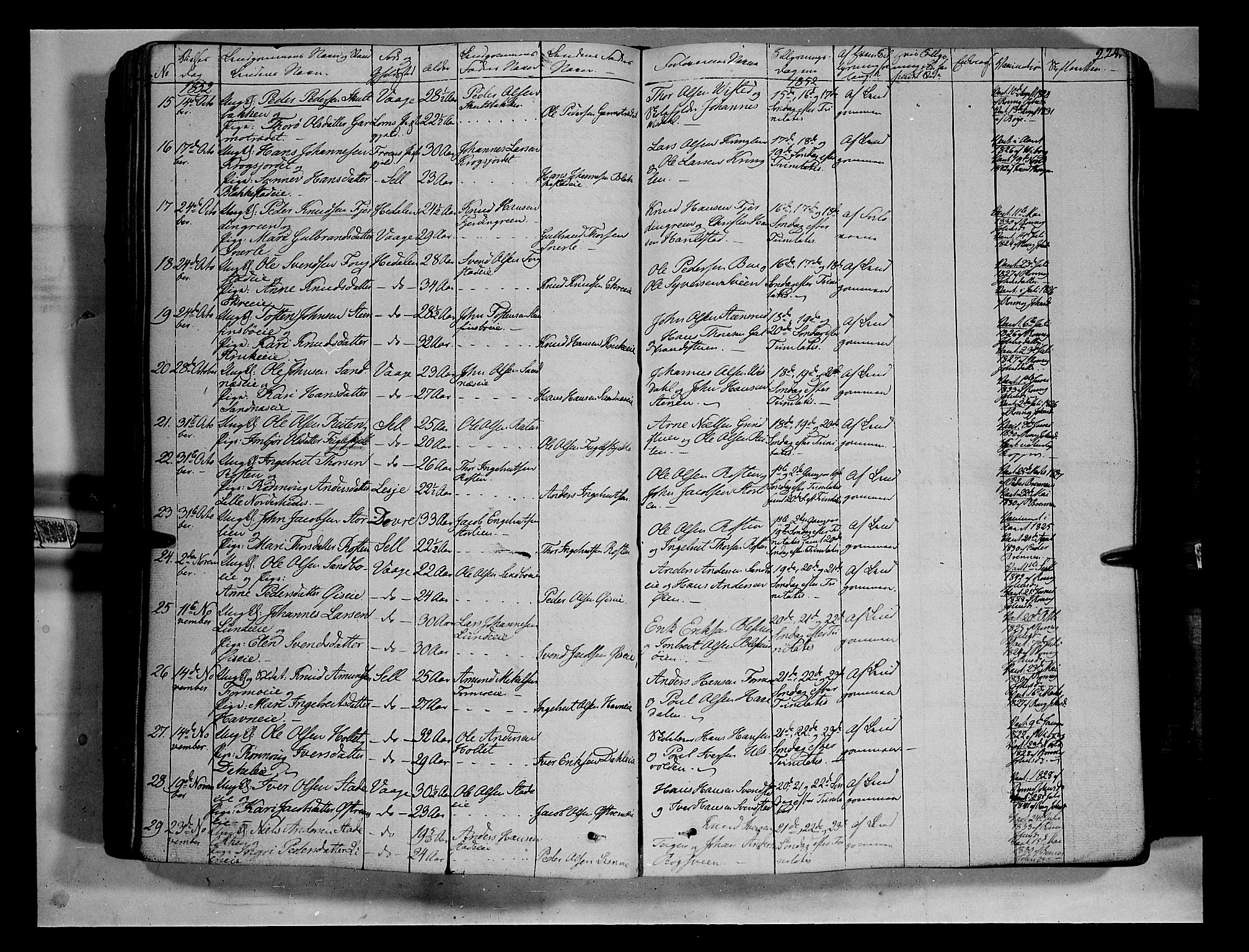 Vågå prestekontor, SAH/PREST-076/H/Ha/Haa/L0005: Parish register (official) no. 5 /1, 1842-1856, p. 224