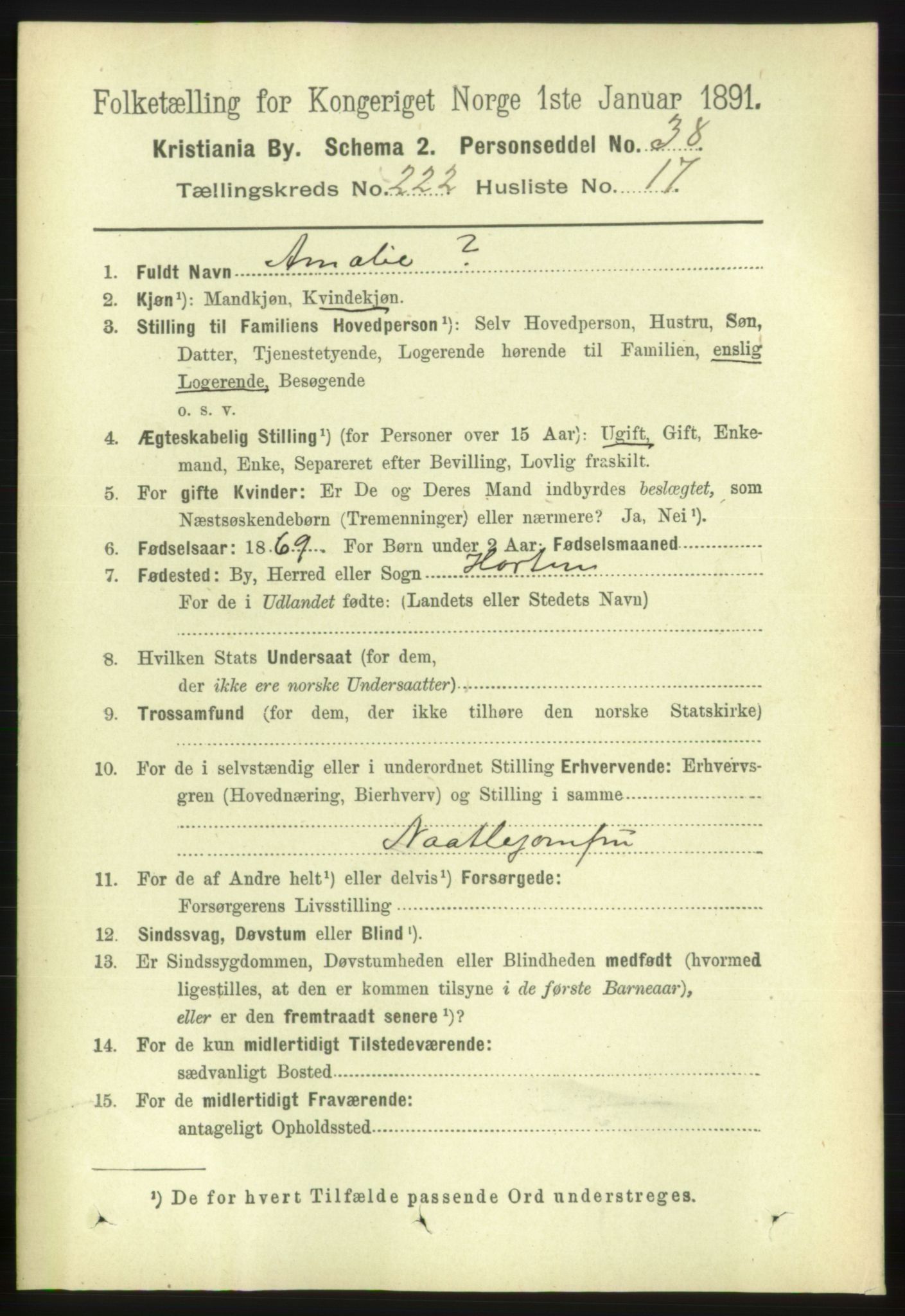 RA, 1891 census for 0301 Kristiania, 1891, p. 133750