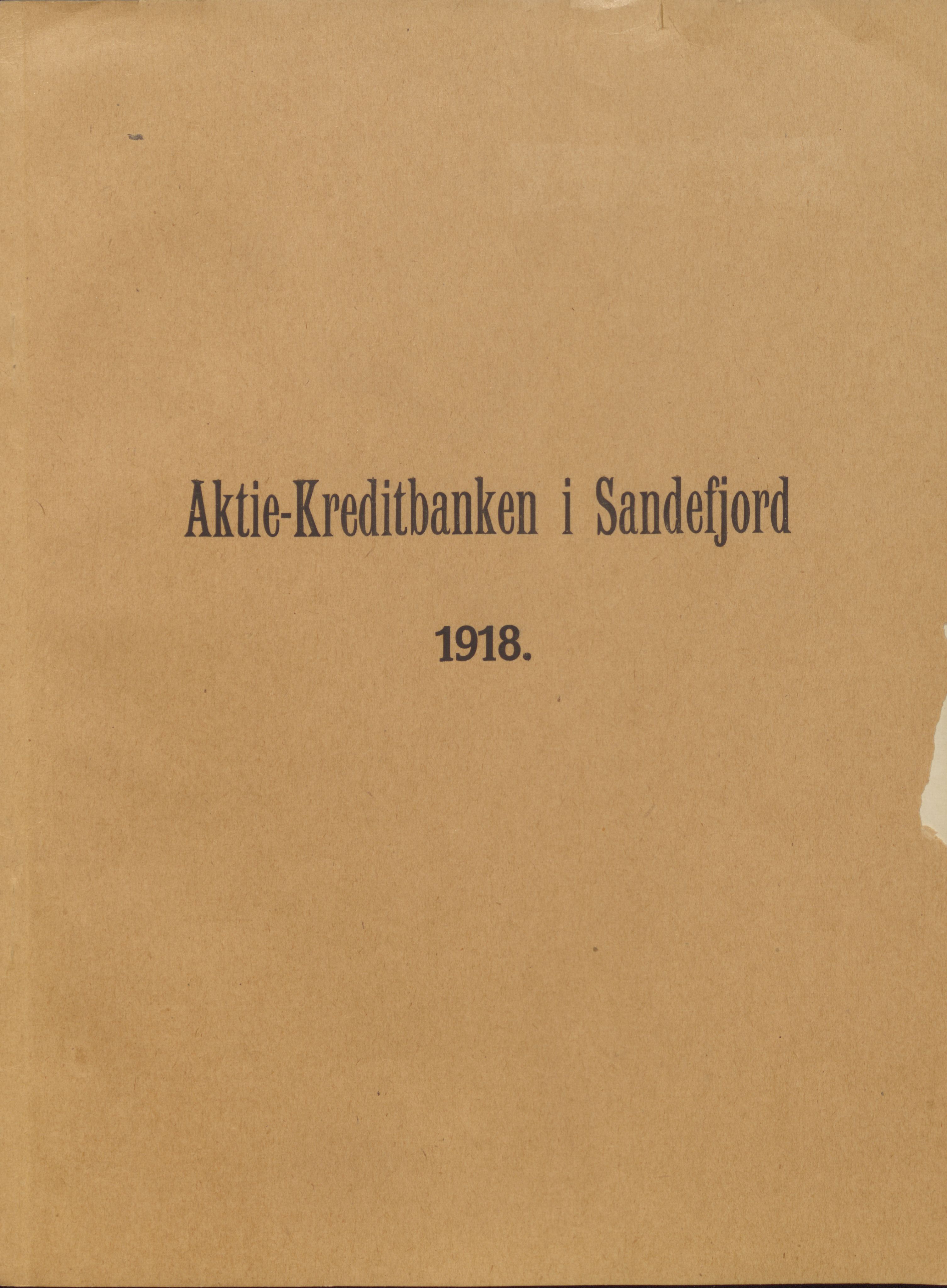 Privatbanken i Sandefjord AS, VEMU/ARS-A-1256/X/L0001: Årsberetninger, 1912-1929, p. 45