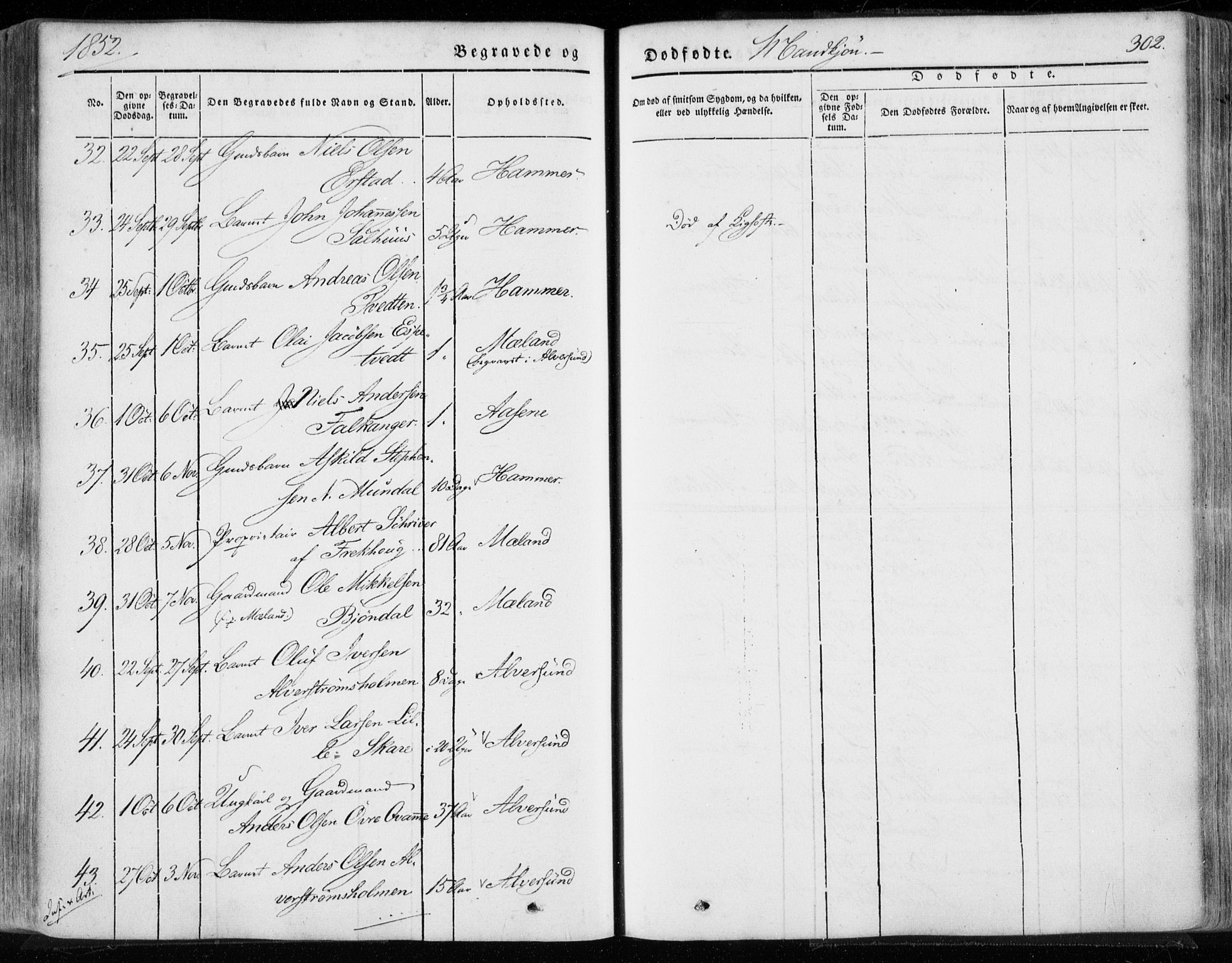 Hamre sokneprestembete, AV/SAB-A-75501/H/Ha/Haa/Haaa/L0013: Parish register (official) no. A 13, 1846-1857, p. 302