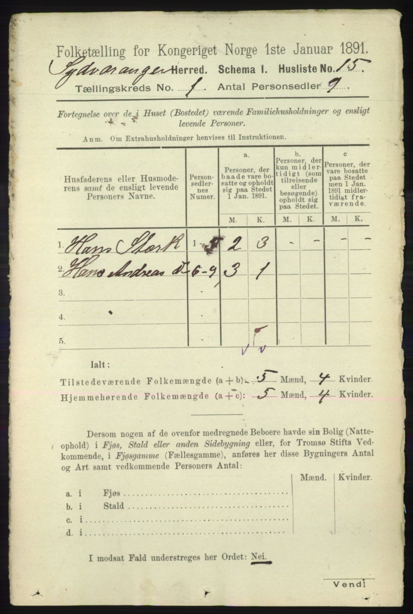 RA, 1891 census for 2030 Sør-Varanger, 1891, p. 35