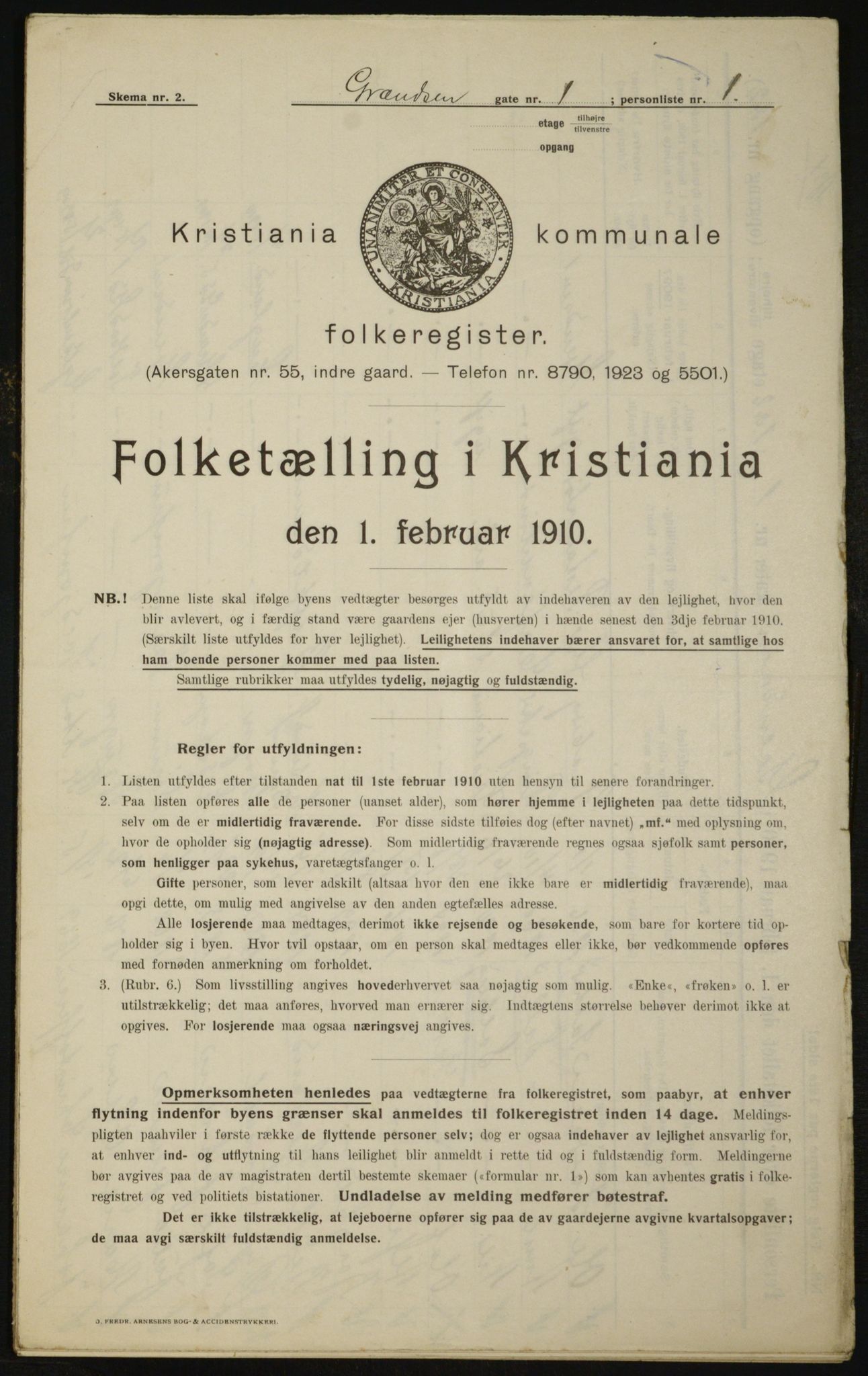 OBA, Municipal Census 1910 for Kristiania, 1910, p. 28215