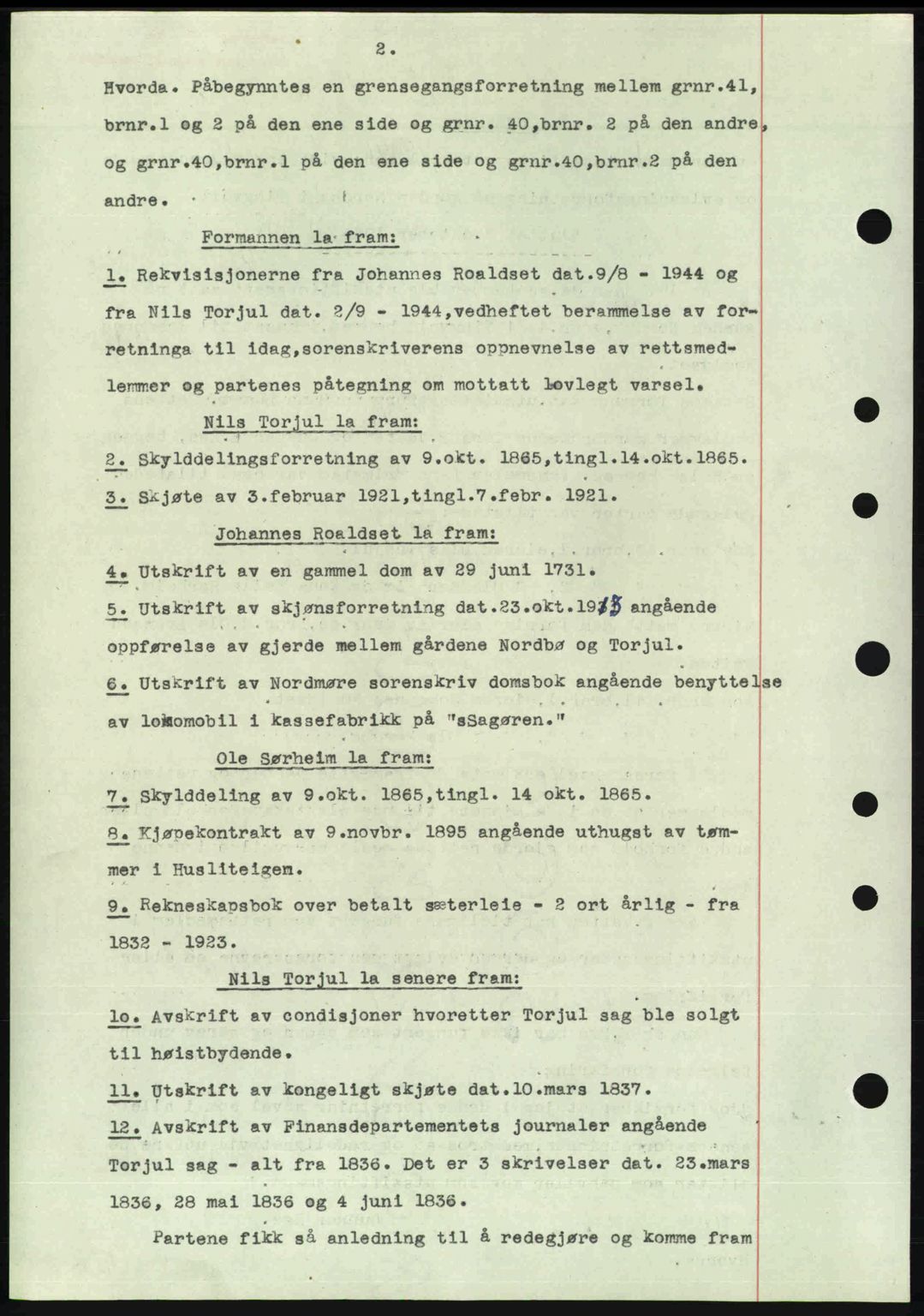 Nordmøre sorenskriveri, AV/SAT-A-4132/1/2/2Ca: Mortgage book no. A100b, 1946-1946, Diary no: : 242/1946