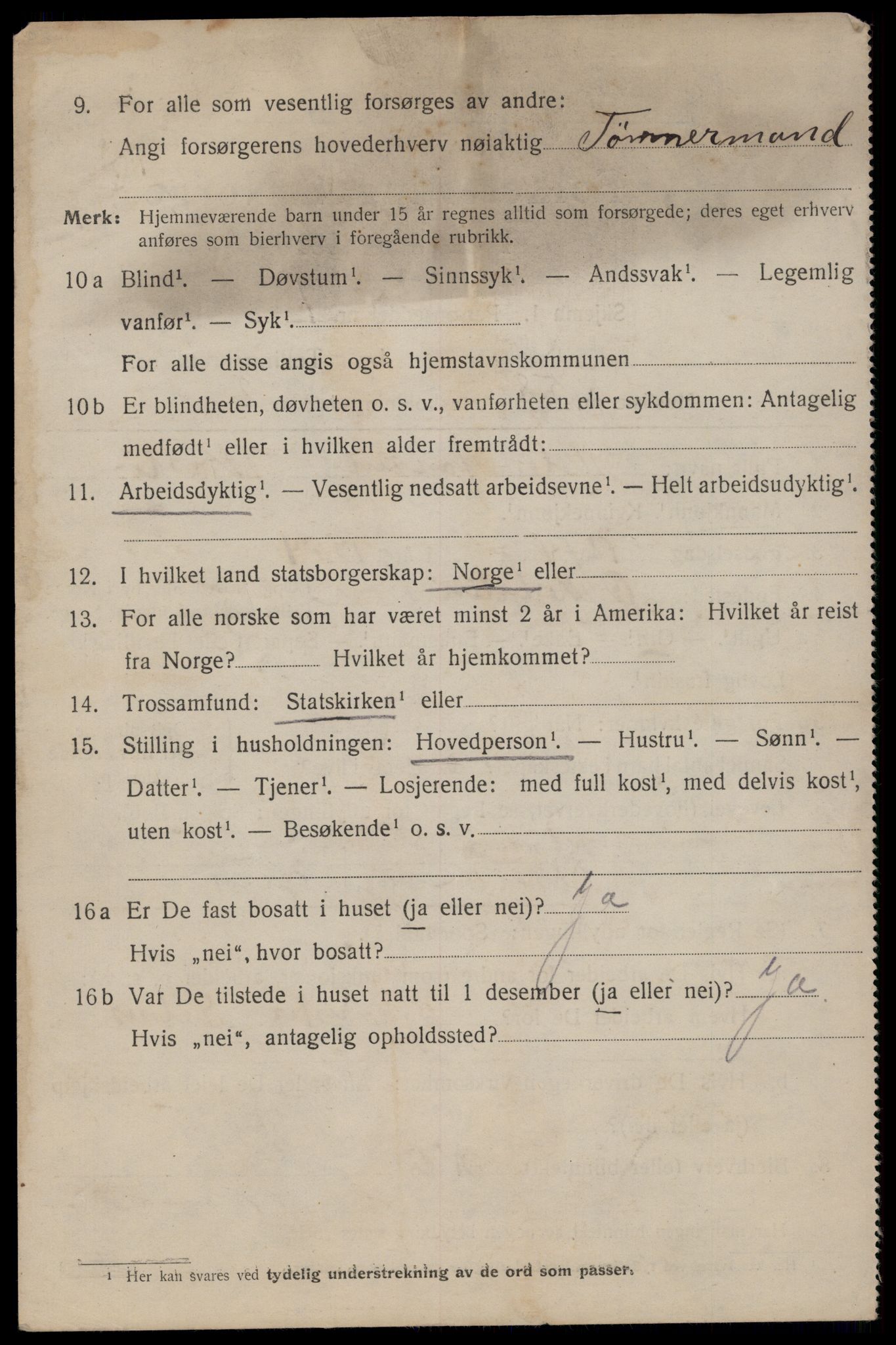 SAT, 1920 census for Trondheim, 1920, p. 61027