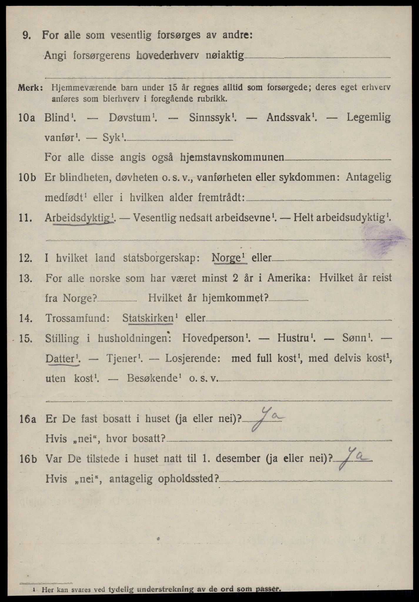 SAT, 1920 census for Haram, 1920, p. 6998