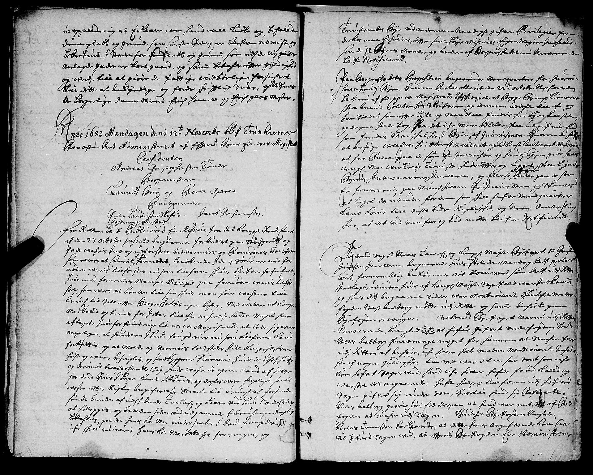 Trondheim magistrat, SAT/A-4372/A/Aa/L0003: Rådstueprotokoller, 1683-1686, p. 7