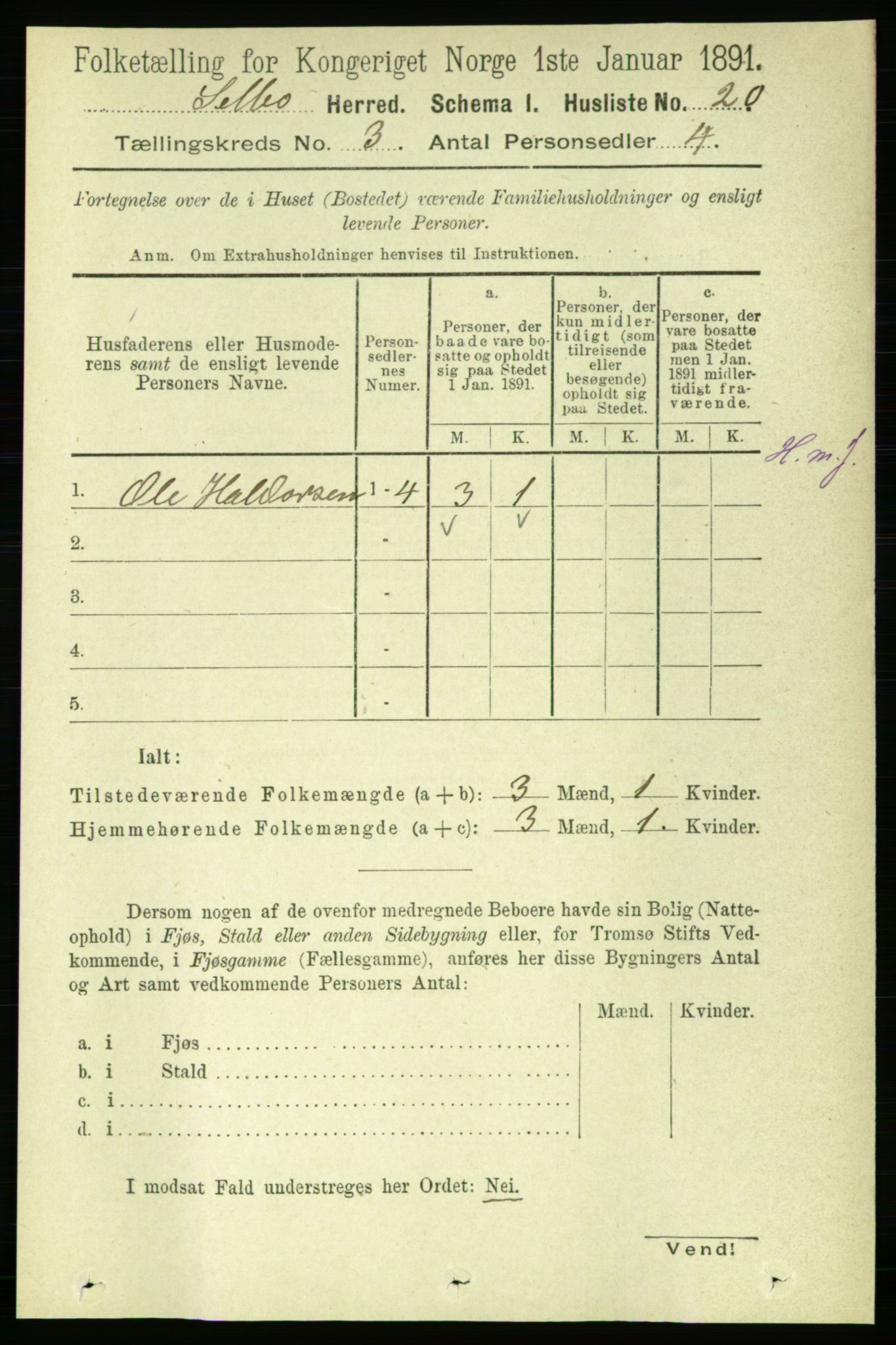 RA, 1891 census for 1664 Selbu, 1891, p. 595