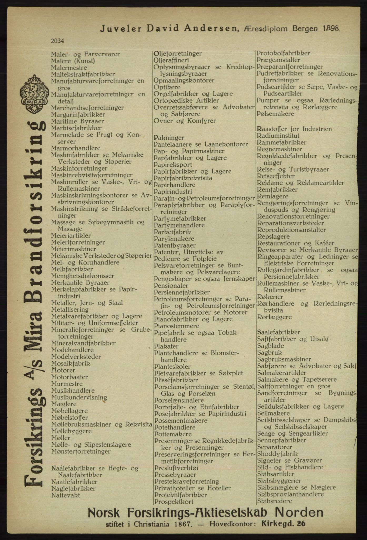 Kristiania/Oslo adressebok, PUBL/-, 1918, p. 2187