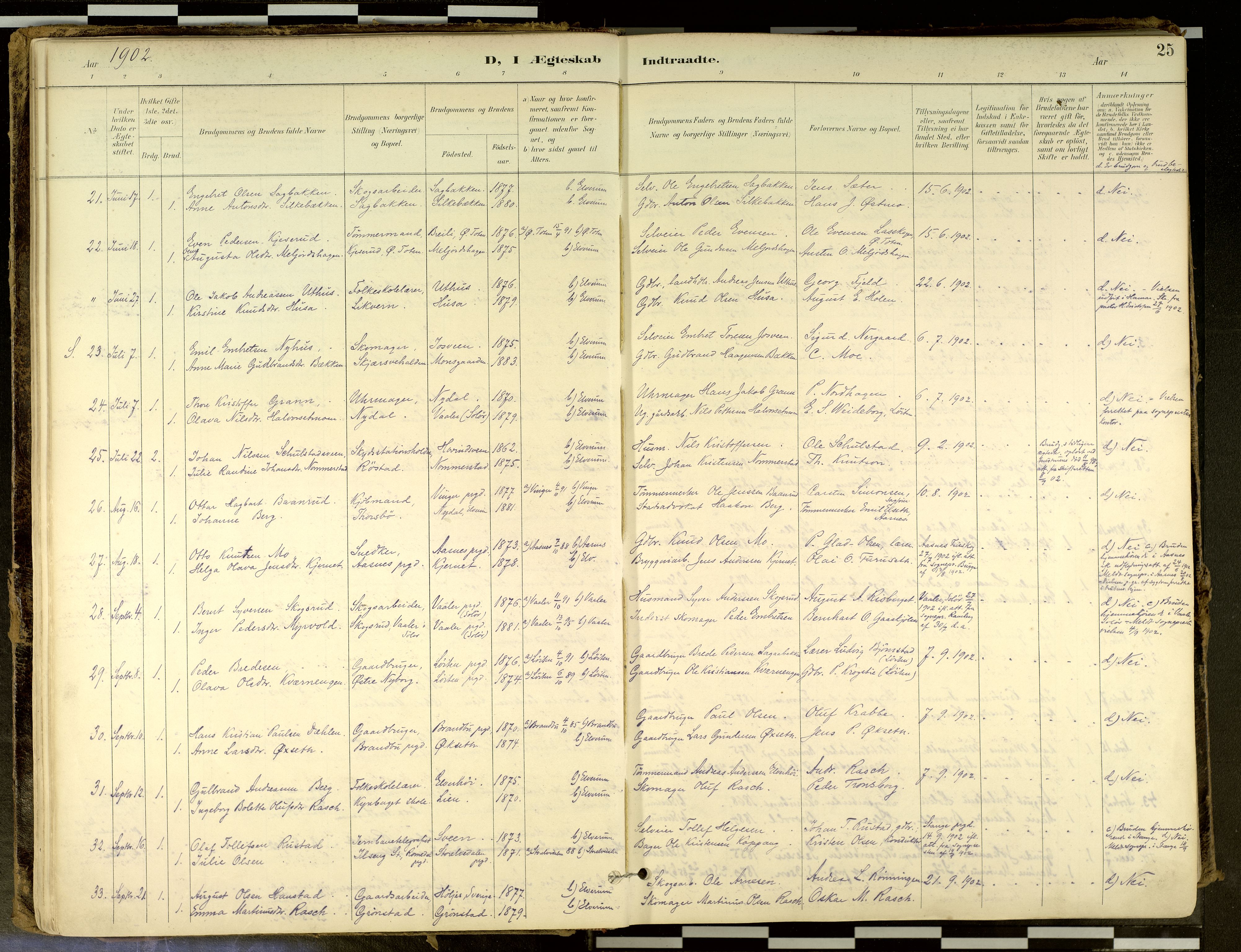 Elverum prestekontor, AV/SAH-PREST-044/H/Ha/Haa/L0018: Parish register (official) no. 18, 1894-1914, p. 25