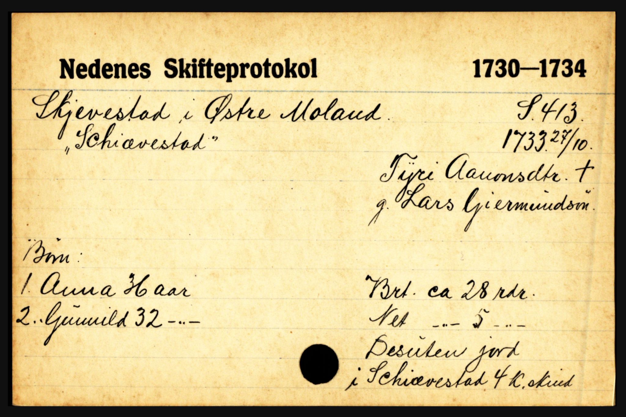 Nedenes sorenskriveri før 1824, AV/SAK-1221-0007/H, p. 26989