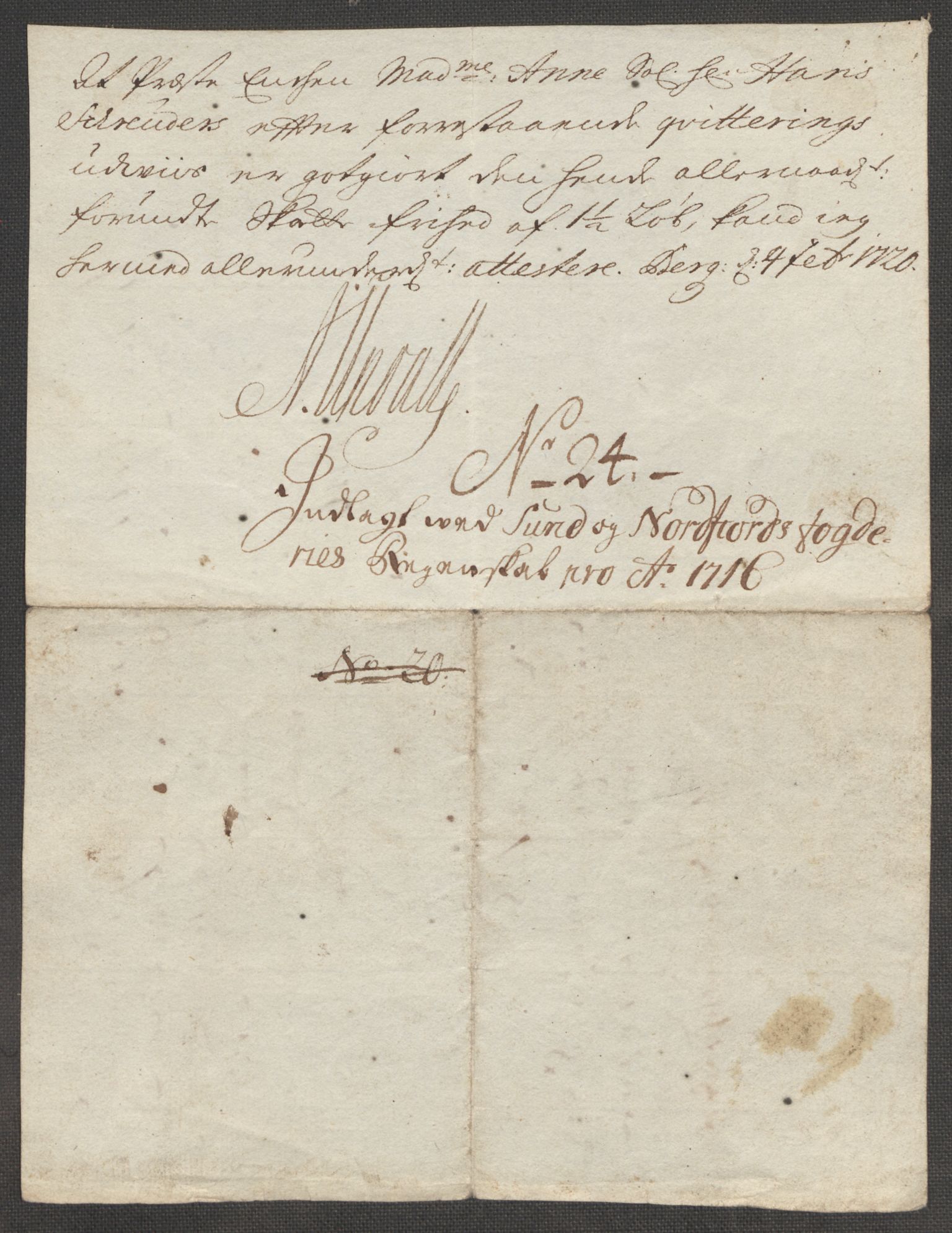 Rentekammeret inntil 1814, Reviderte regnskaper, Fogderegnskap, AV/RA-EA-4092/R53/L3440: Fogderegnskap Sunn- og Nordfjord, 1716, p. 168