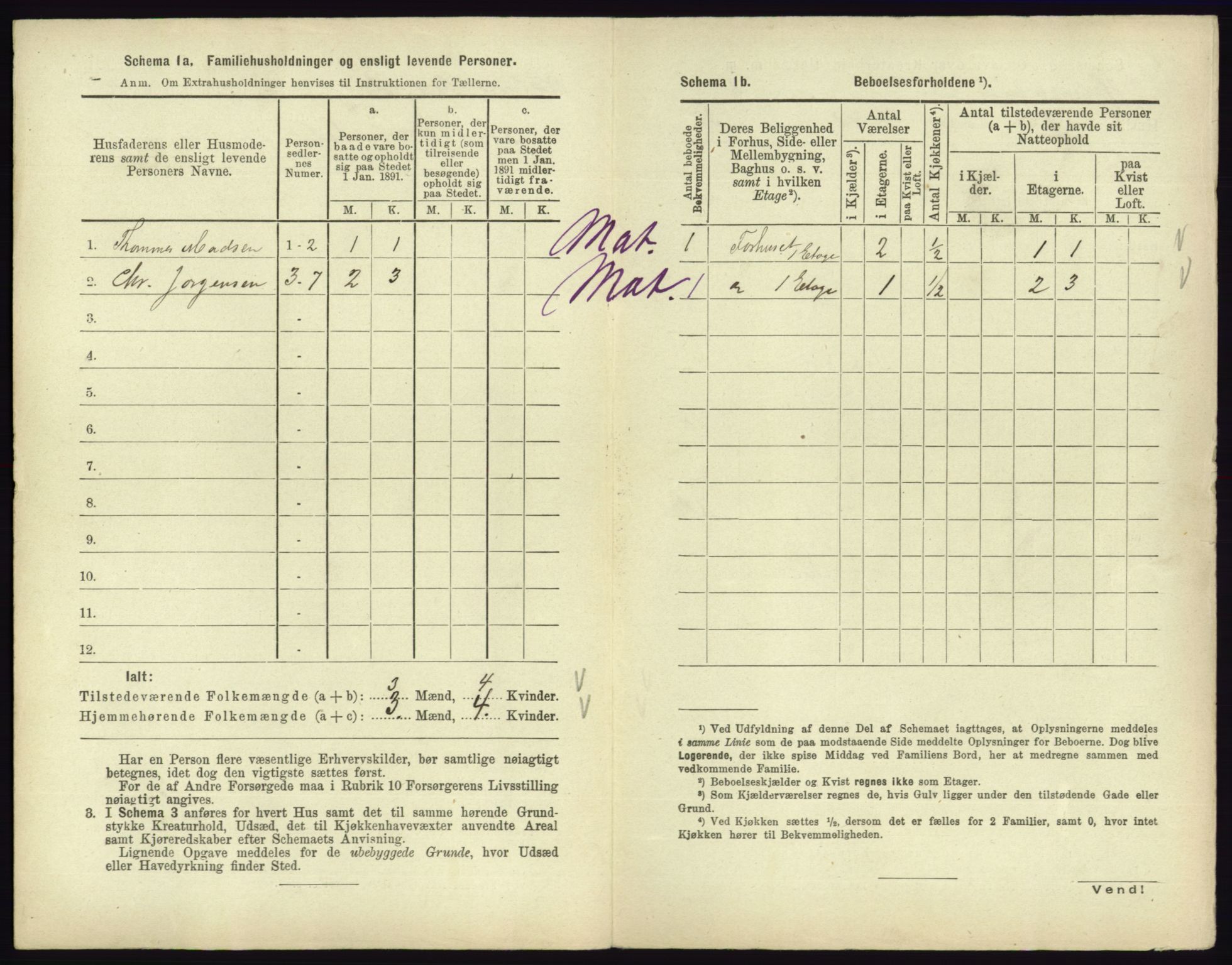 RA, 1891 census for 0702 Holmestrand, 1891, p. 397