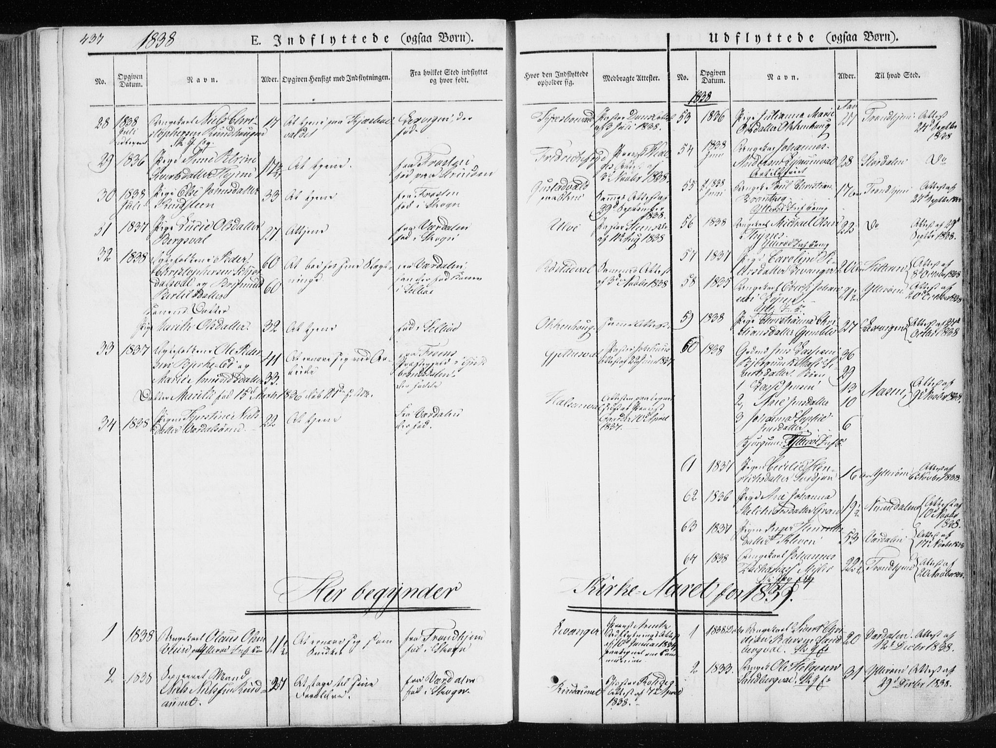 Ministerialprotokoller, klokkerbøker og fødselsregistre - Nord-Trøndelag, AV/SAT-A-1458/717/L0154: Parish register (official) no. 717A06 /1, 1836-1849, p. 437