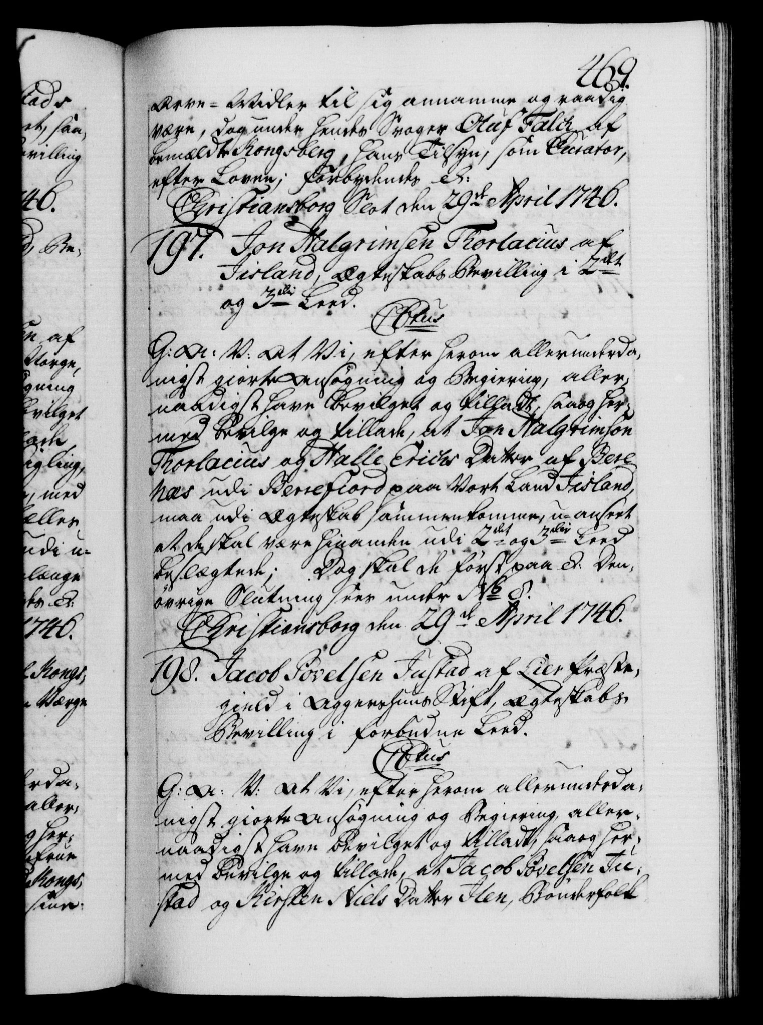 Danske Kanselli 1572-1799, AV/RA-EA-3023/F/Fc/Fca/Fcaa/L0034: Norske registre, 1745-1746, p. 469a