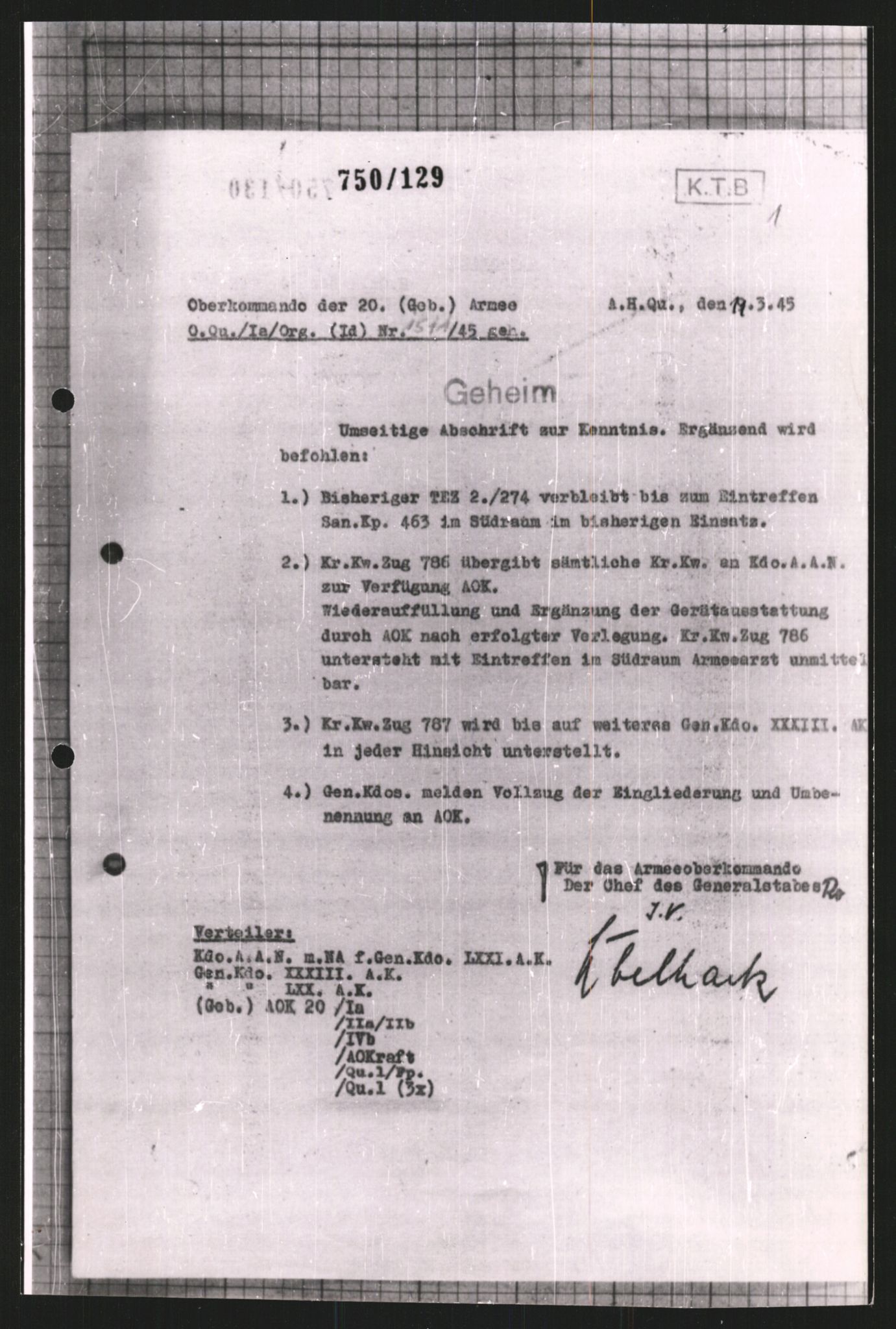 Forsvarets Overkommando. 2 kontor. Arkiv 11.4. Spredte tyske arkivsaker, AV/RA-RAFA-7031/D/Dar/Dara/L0008: Krigsdagbøker for 20. Gebirgs-Armee-Oberkommando (AOK 20), 1945, p. 391