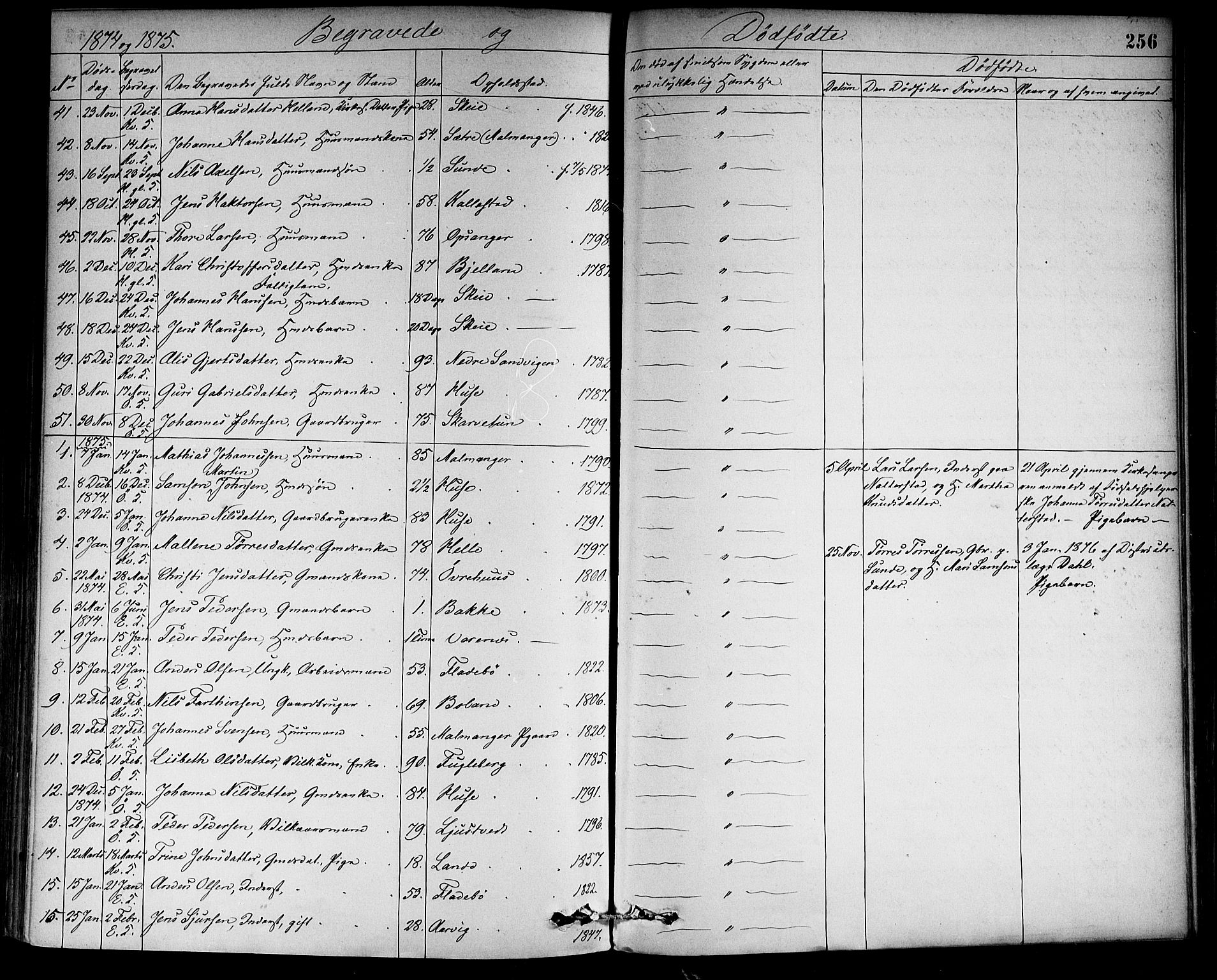 Kvinnherad sokneprestembete, SAB/A-76401/H/Haa: Parish register (official) no. A 9, 1873-1886, p. 256