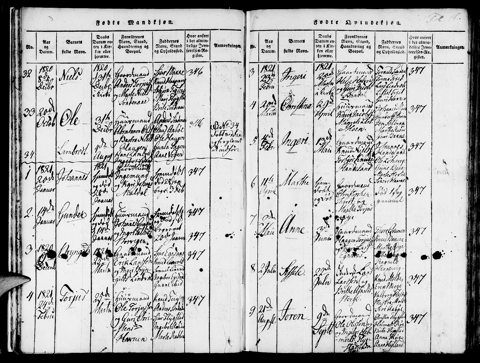 Suldal sokneprestkontor, SAST/A-101845/01/IV/L0007: Parish register (official) no. A 7, 1817-1838, p. 18