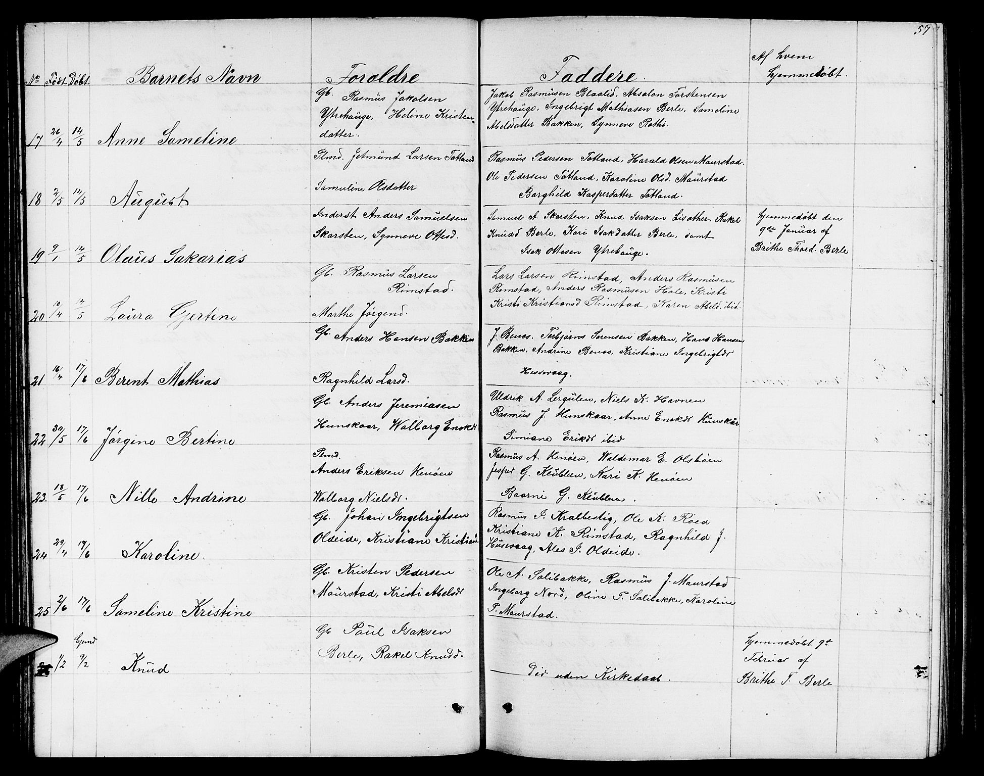 Davik sokneprestembete, SAB/A-79701/H/Hab/Habc/L0001: Parish register (copy) no. C 1, 1866-1888, p. 57