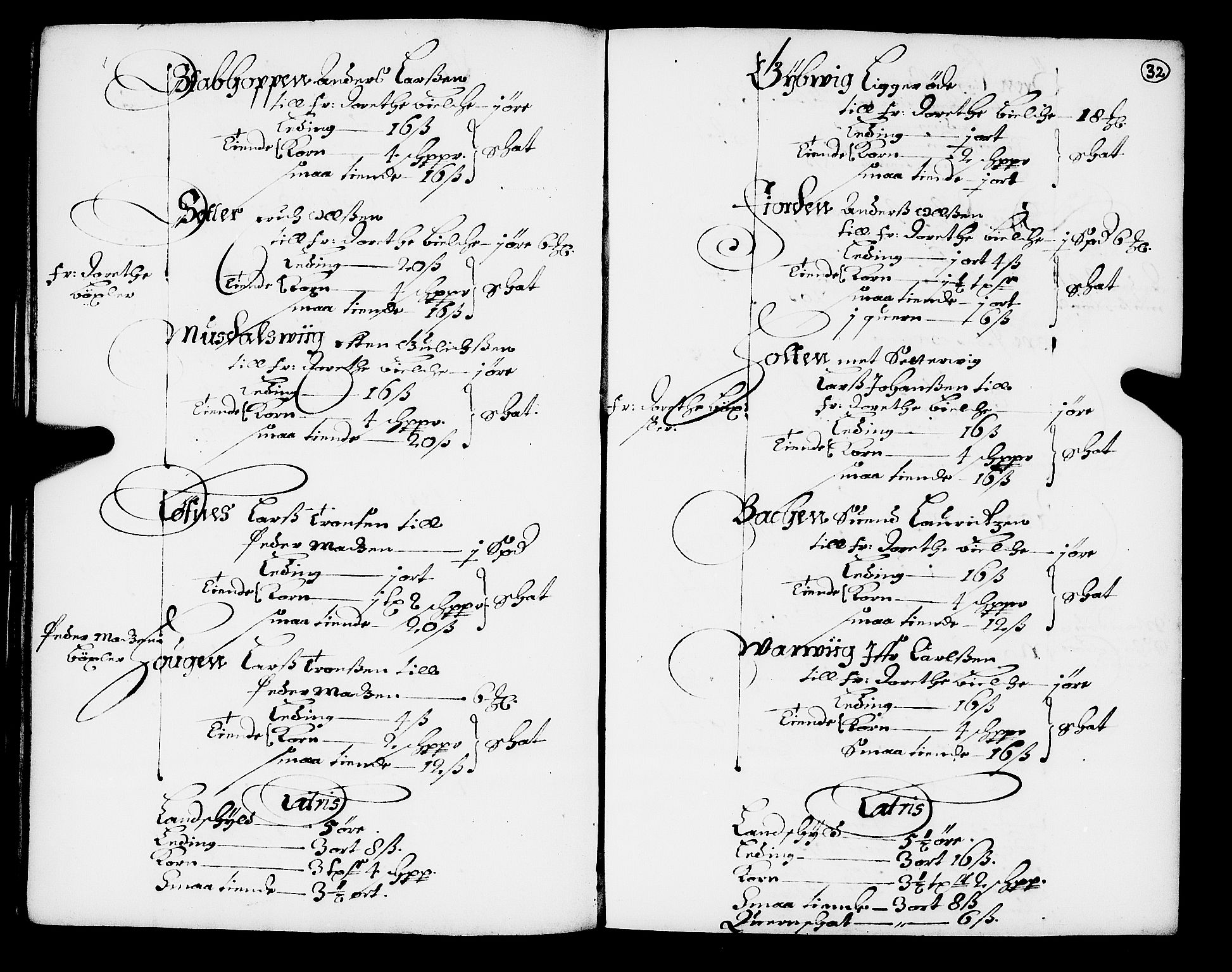 Rentekammeret inntil 1814, Realistisk ordnet avdeling, AV/RA-EA-4070/N/Nb/Nba/L0049: Fosen fogderi, 1668, p. 31b-32a