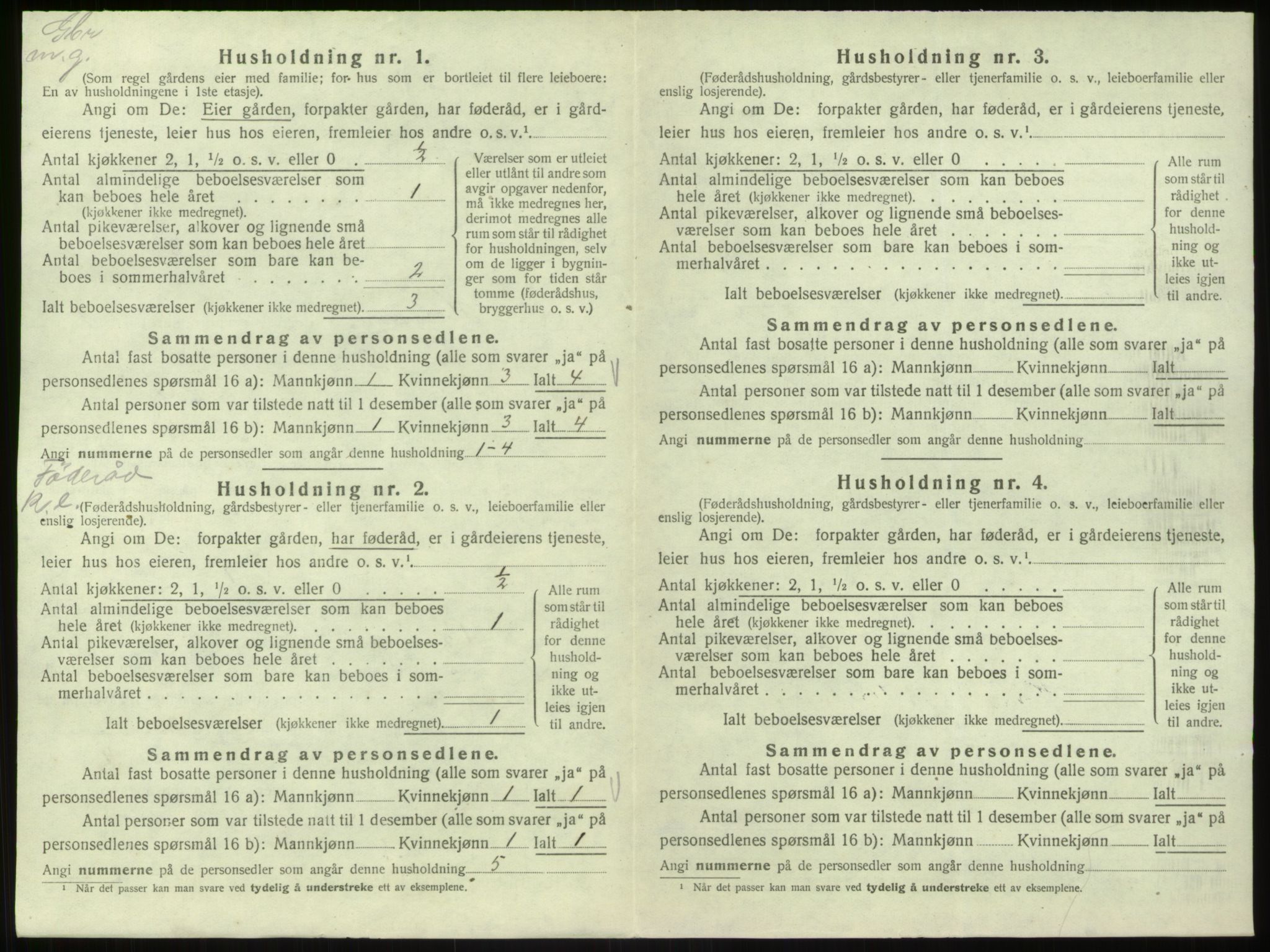 SAB, 1920 census for Hosanger, 1920, p. 148