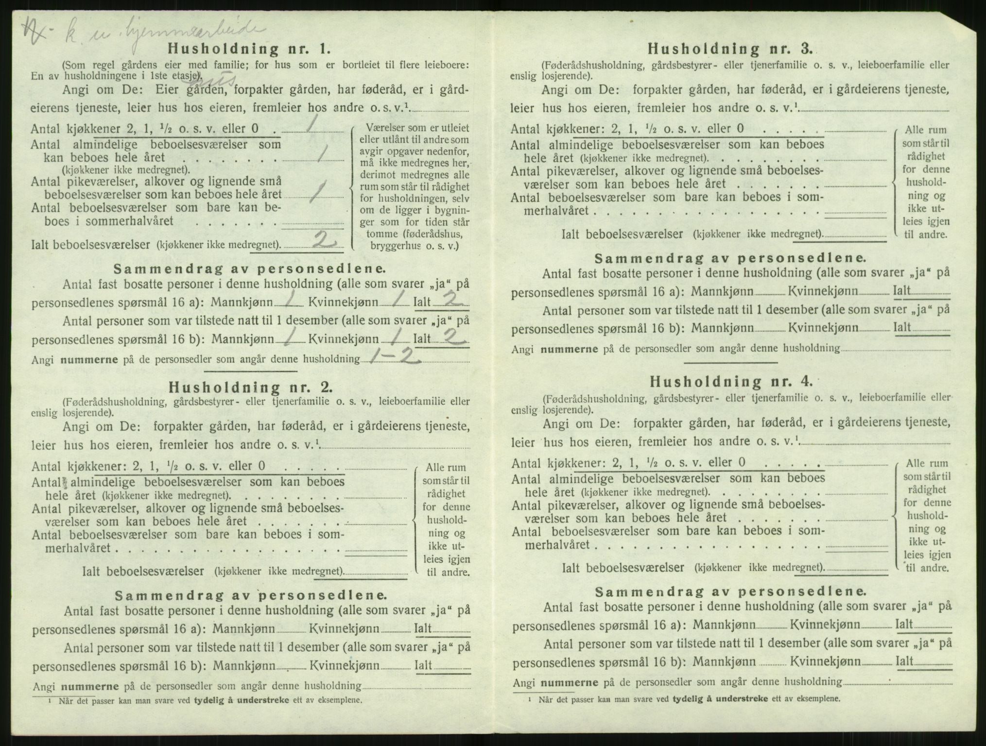 SAT, 1920 census for Stranda, 1920, p. 84