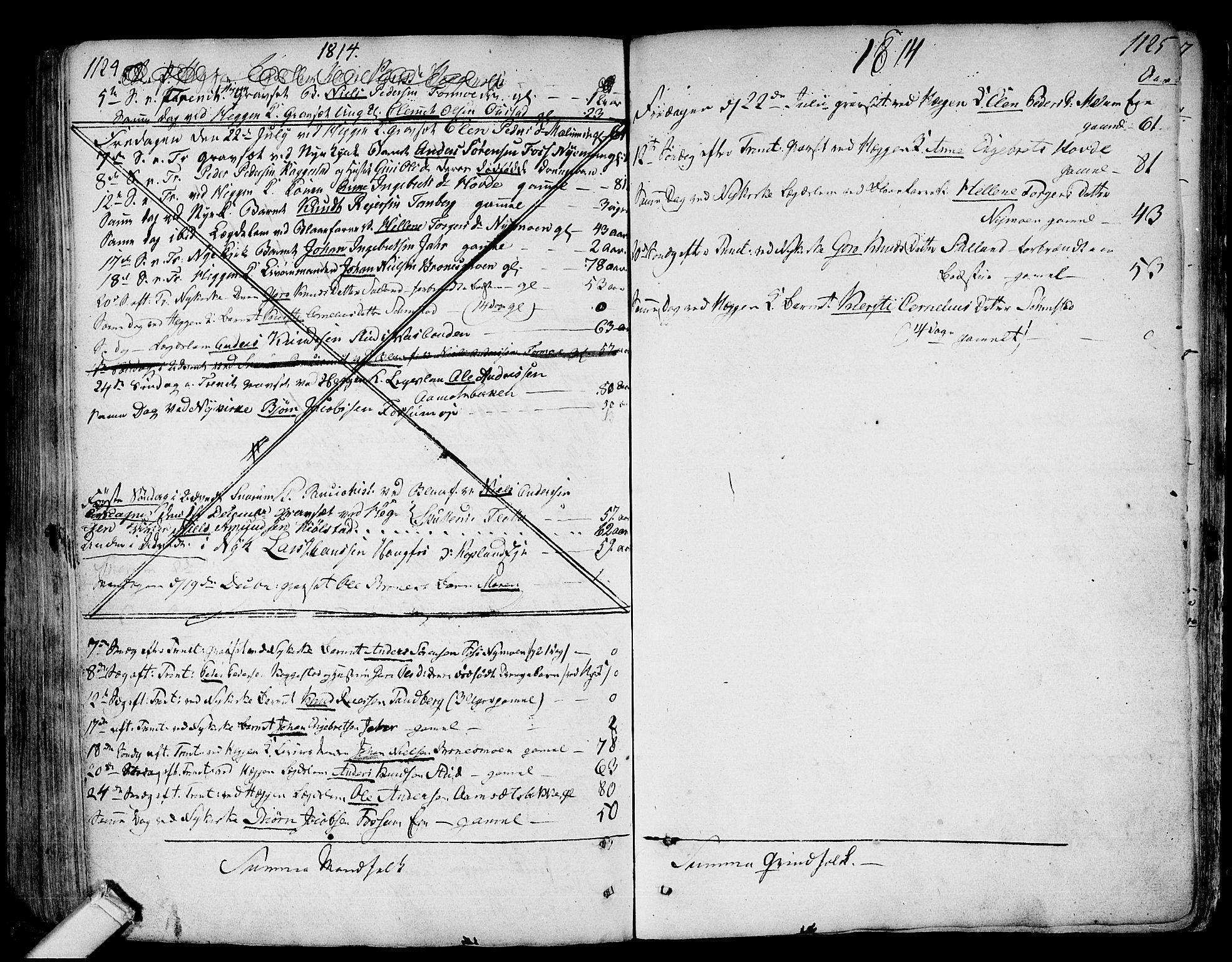 Modum kirkebøker, AV/SAKO-A-234/F/Fa/L0003: Parish register (official) no. 3, 1783-1819, p. 1124-1125