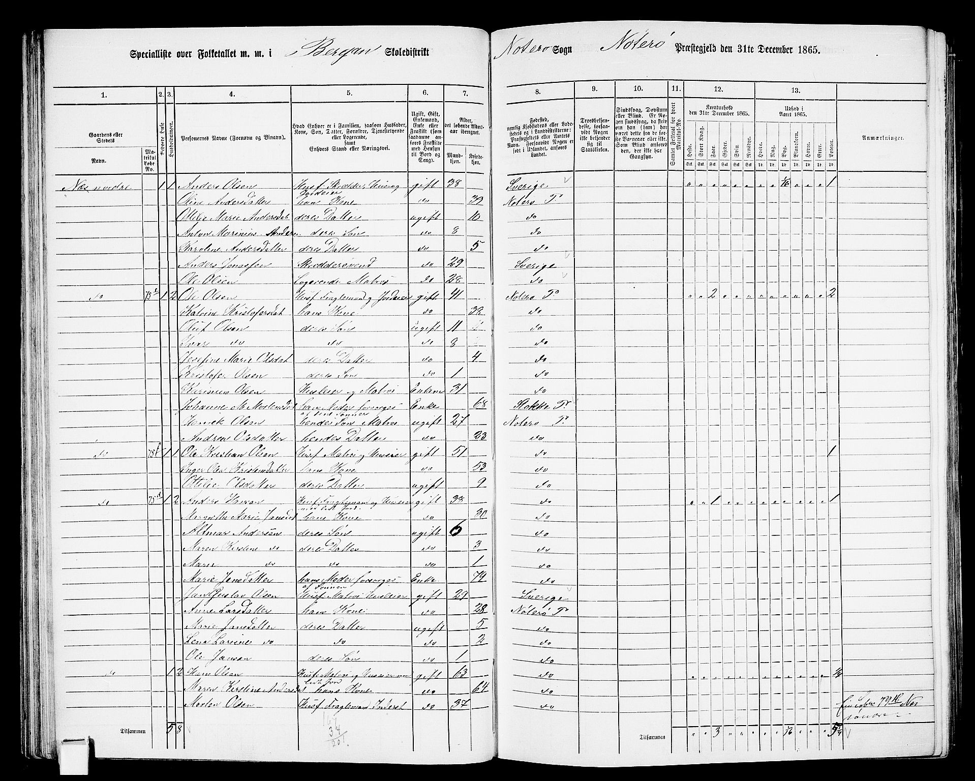 RA, 1865 census for Nøtterøy, 1865, p. 62