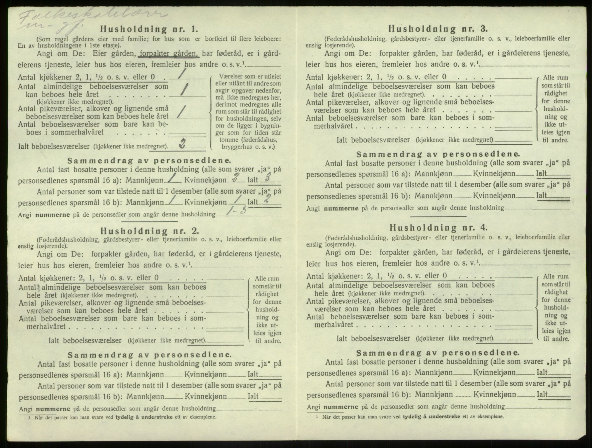 SAB, 1920 census for Kinn, 1920, p. 1633