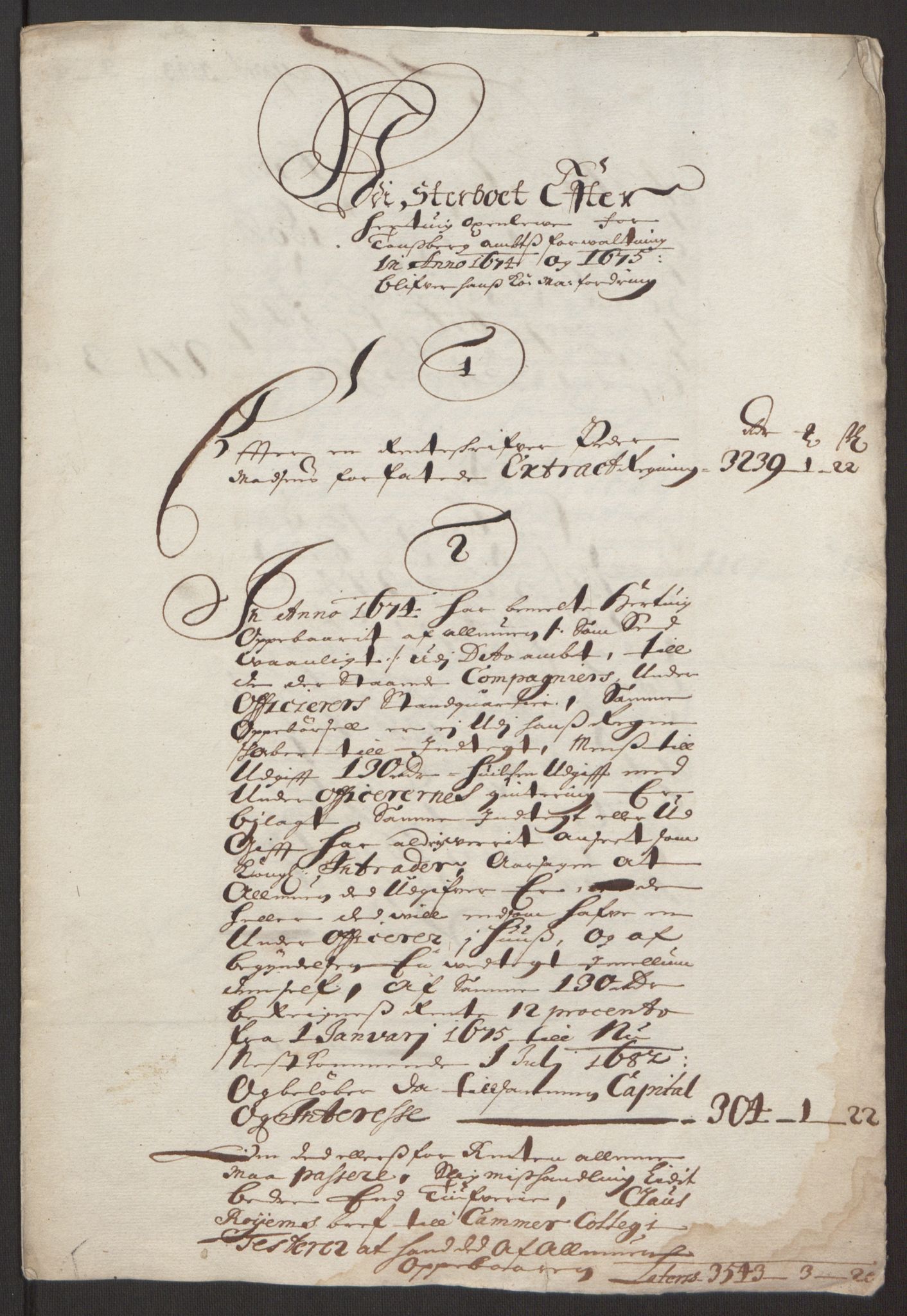 Rentekammeret inntil 1814, Reviderte regnskaper, Fogderegnskap, AV/RA-EA-4092/R32/L1844: Fogderegnskap Jarlsberg grevskap, 1674-1675, p. 429