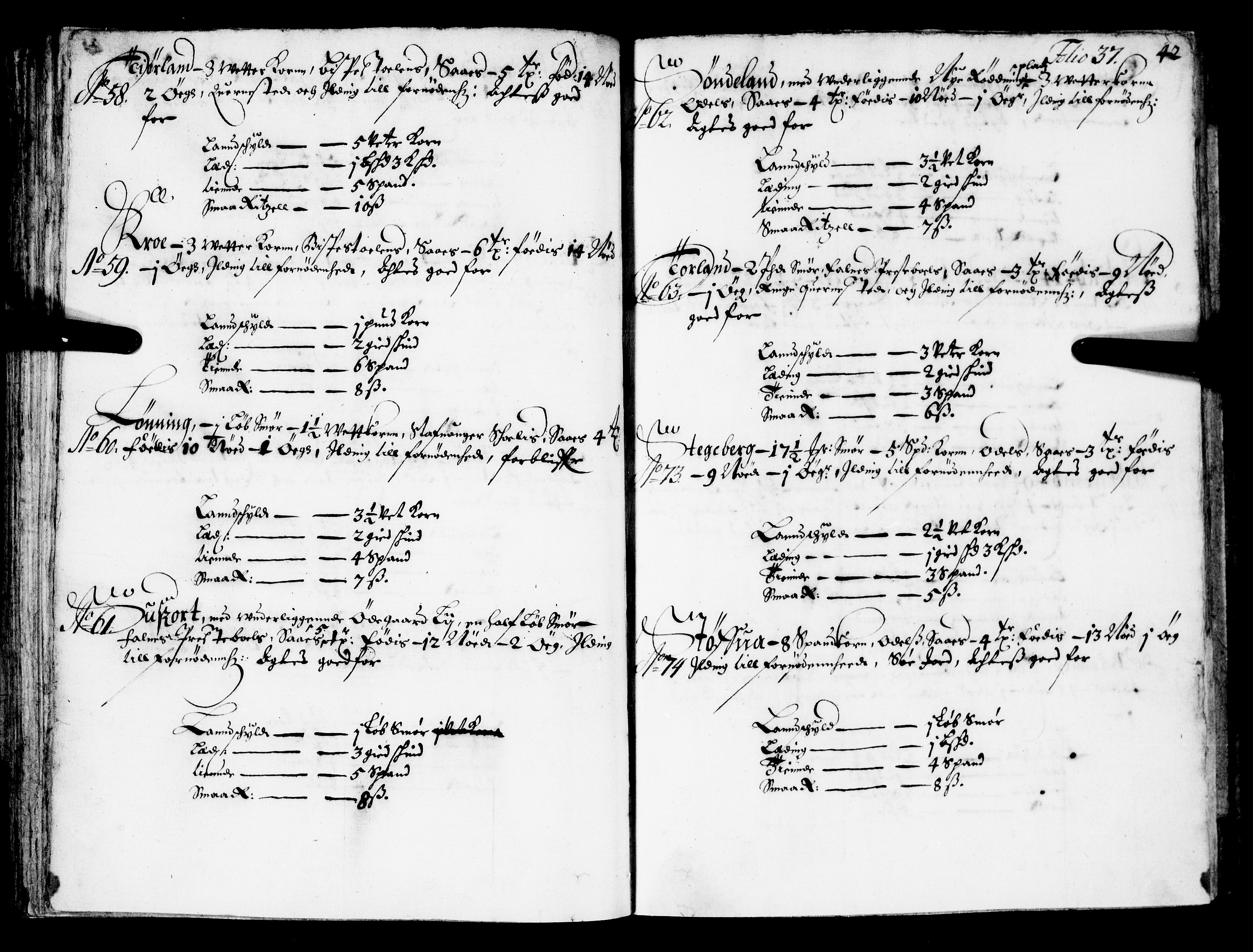 Rentekammeret inntil 1814, Realistisk ordnet avdeling, RA/EA-4070/N/Nb/Nba/L0033: Ryfylke fogderi, 1668, p. 36b-37a