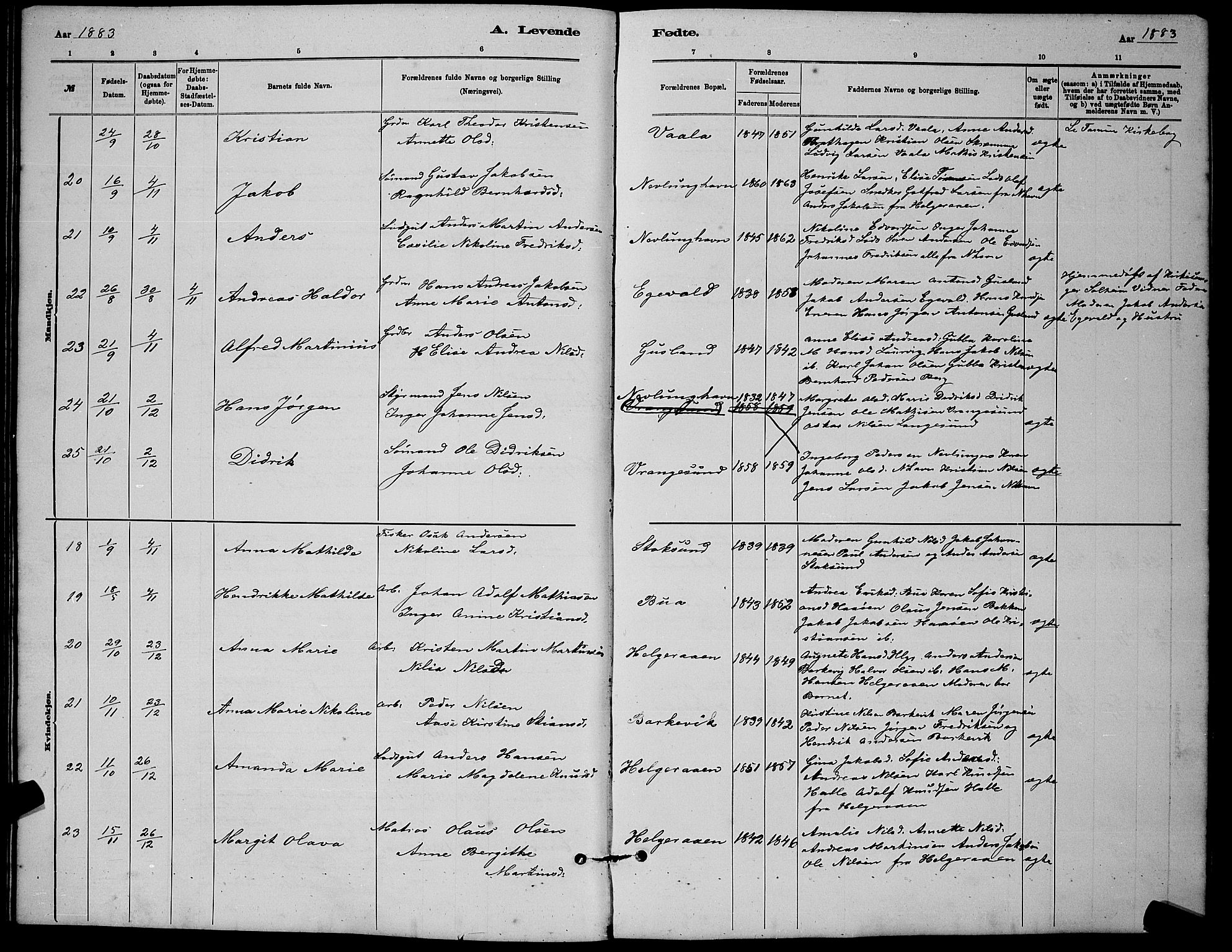 Brunlanes kirkebøker, AV/SAKO-A-342/G/Gb/L0002: Parish register (copy) no. II 2, 1878-1902