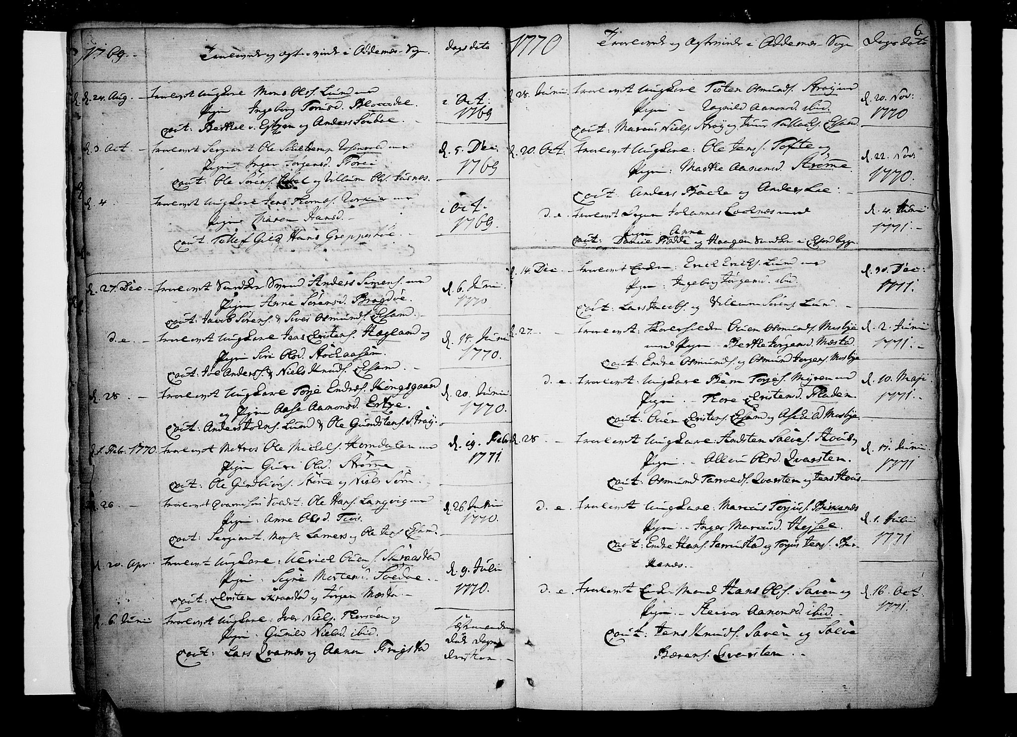 Oddernes sokneprestkontor, AV/SAK-1111-0033/F/Fa/Faa/L0004: Parish register (official) no. A 4, 1764-1820, p. 6