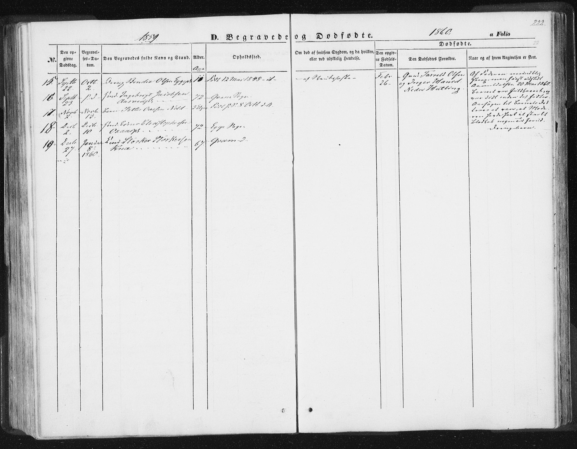 Ministerialprotokoller, klokkerbøker og fødselsregistre - Nord-Trøndelag, SAT/A-1458/746/L0446: Parish register (official) no. 746A05, 1846-1859, p. 222