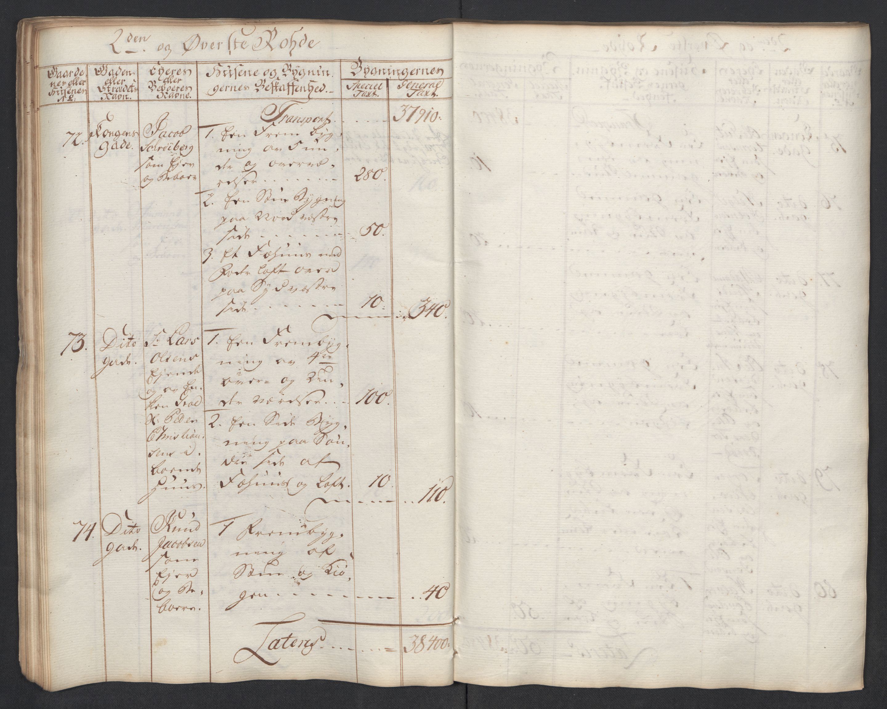 Kommersekollegiet, Brannforsikringskontoret 1767-1814, RA/EA-5458/F/Fa/L0040/0002: Moss / Branntakstprotokoll, 1767, p. 40