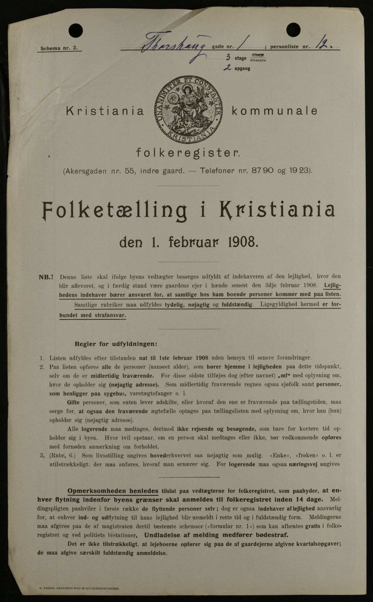 OBA, Municipal Census 1908 for Kristiania, 1908, p. 102950