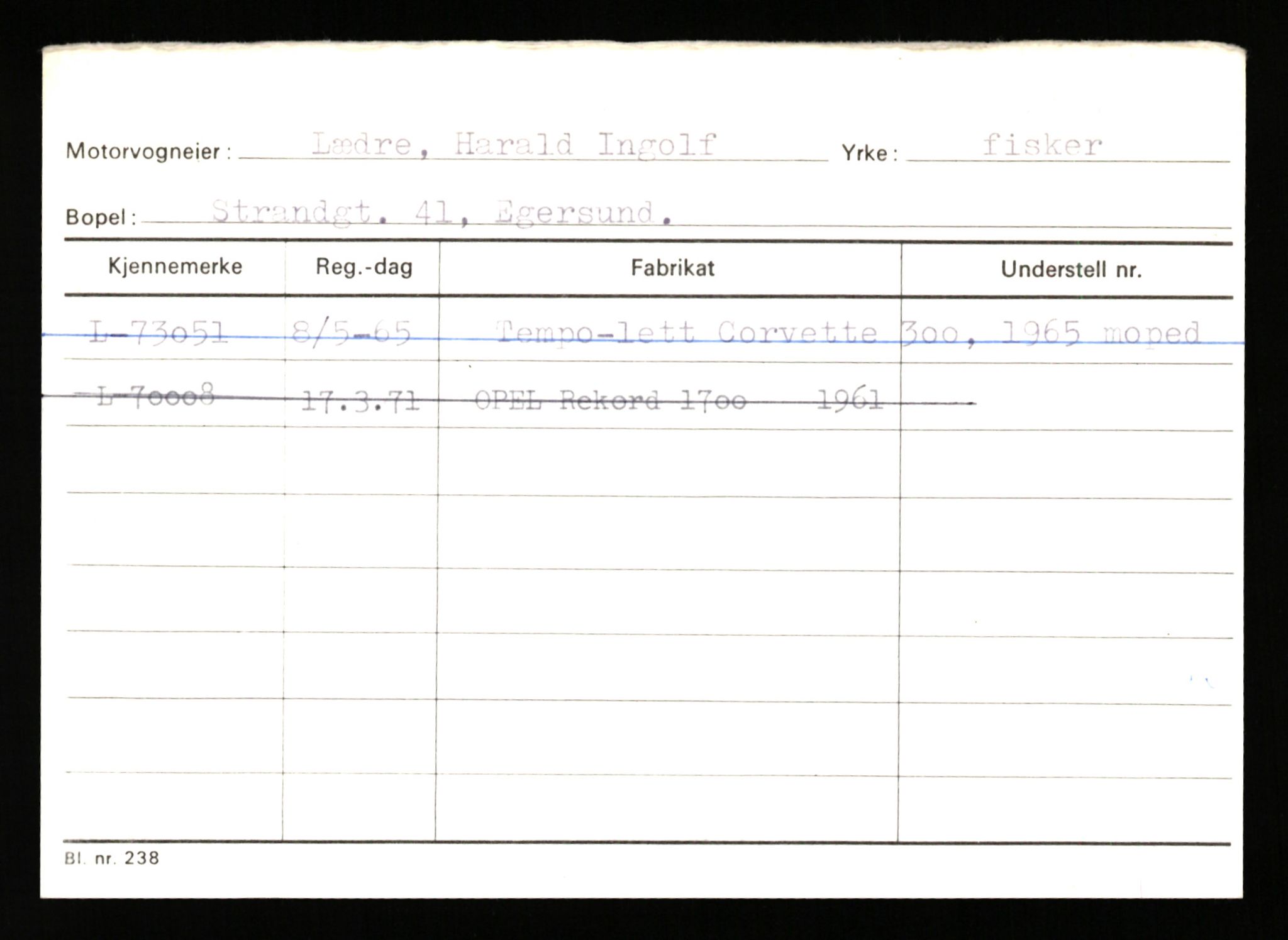 Stavanger trafikkstasjon, SAST/A-101942/0/H/L0024: Lyberg - Melgård, 1930-1971, p. 287