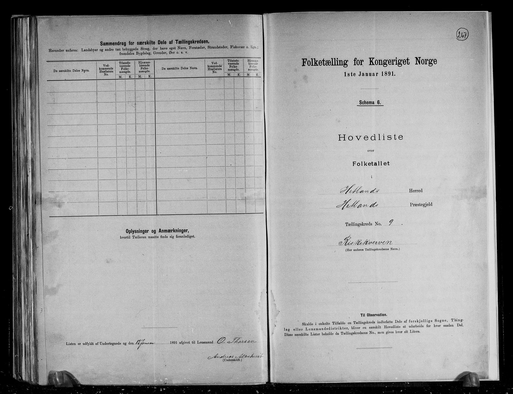 RA, 1891 census for 1126 Hetland, 1891, p. 24