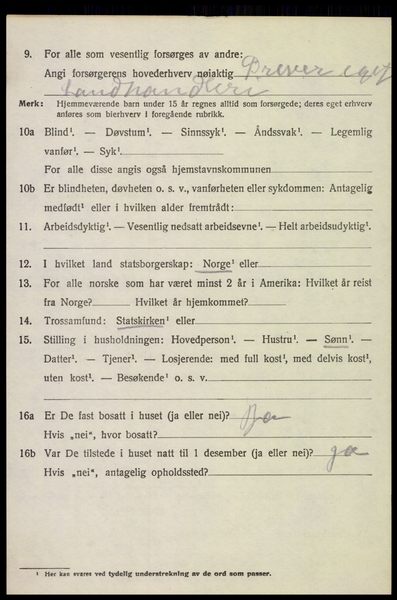 SAH, 1920 census for Stange, 1920, p. 17098