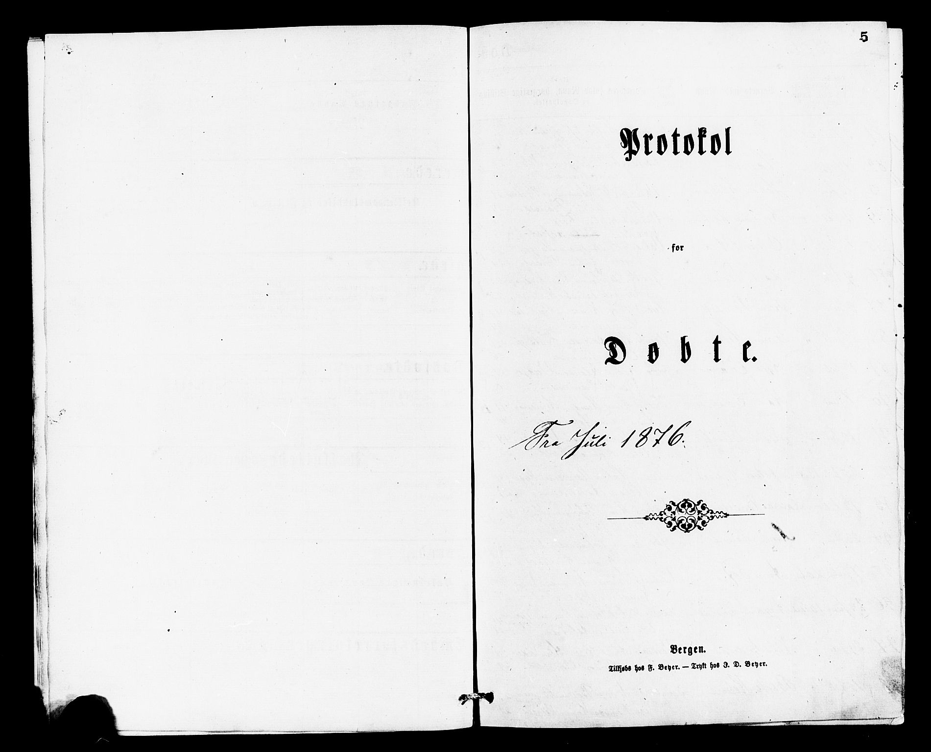 Avaldsnes sokneprestkontor, SAST/A -101851/H/Ha/Haa/L0013: Parish register (official) no. A 13, 1876-1879, p. 5