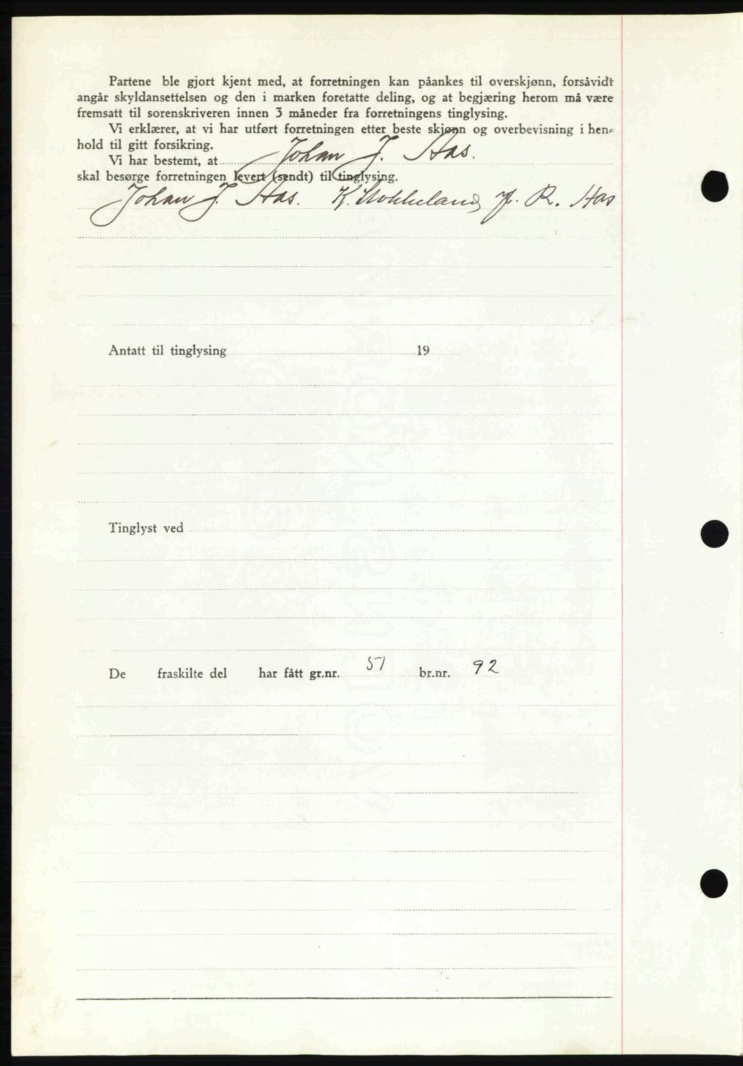 Romsdal sorenskriveri, AV/SAT-A-4149/1/2/2C: Mortgage book no. A11, 1941-1942, Diary no: : 2009/1941