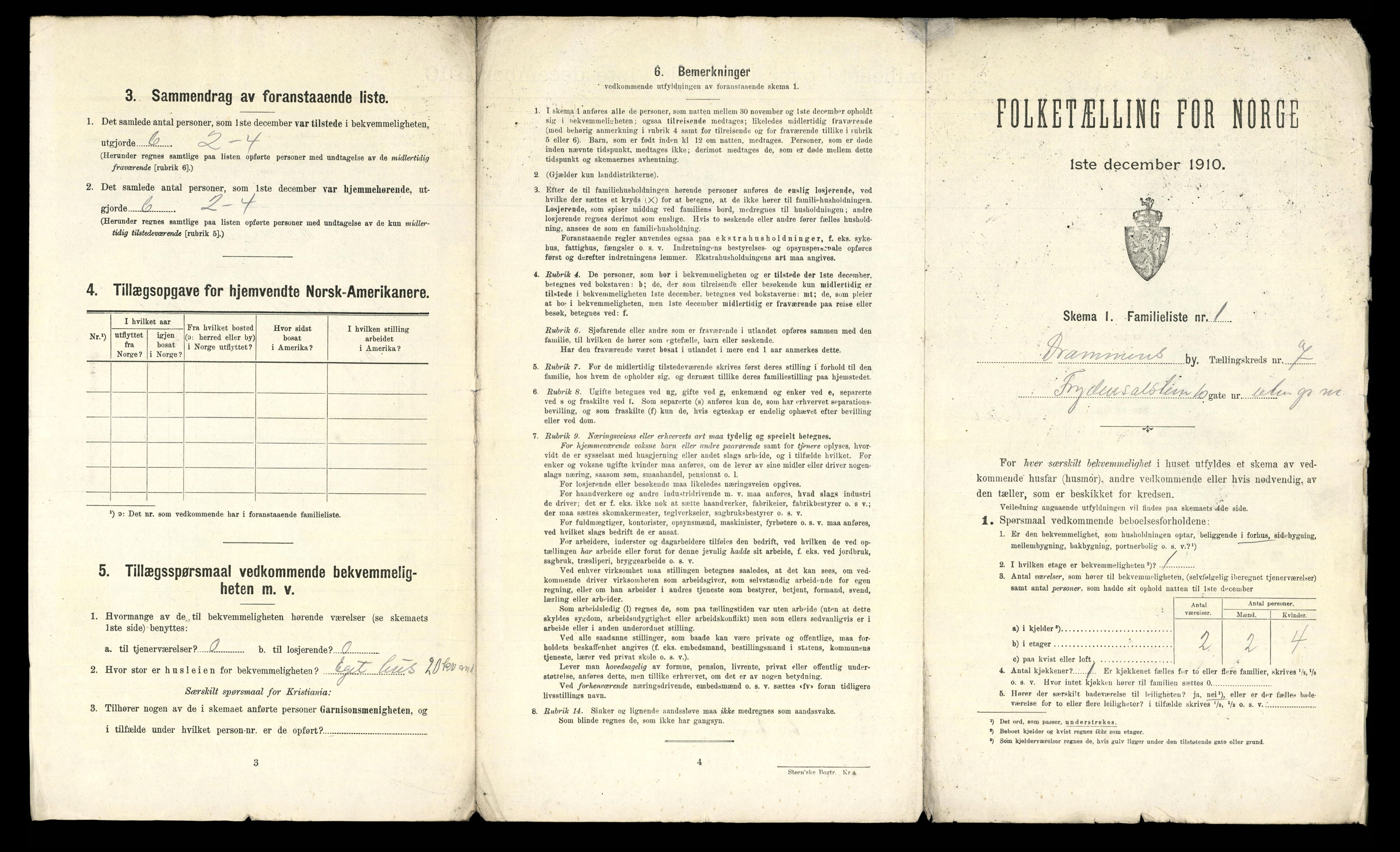 RA, 1910 census for Drammen, 1910, p. 4806