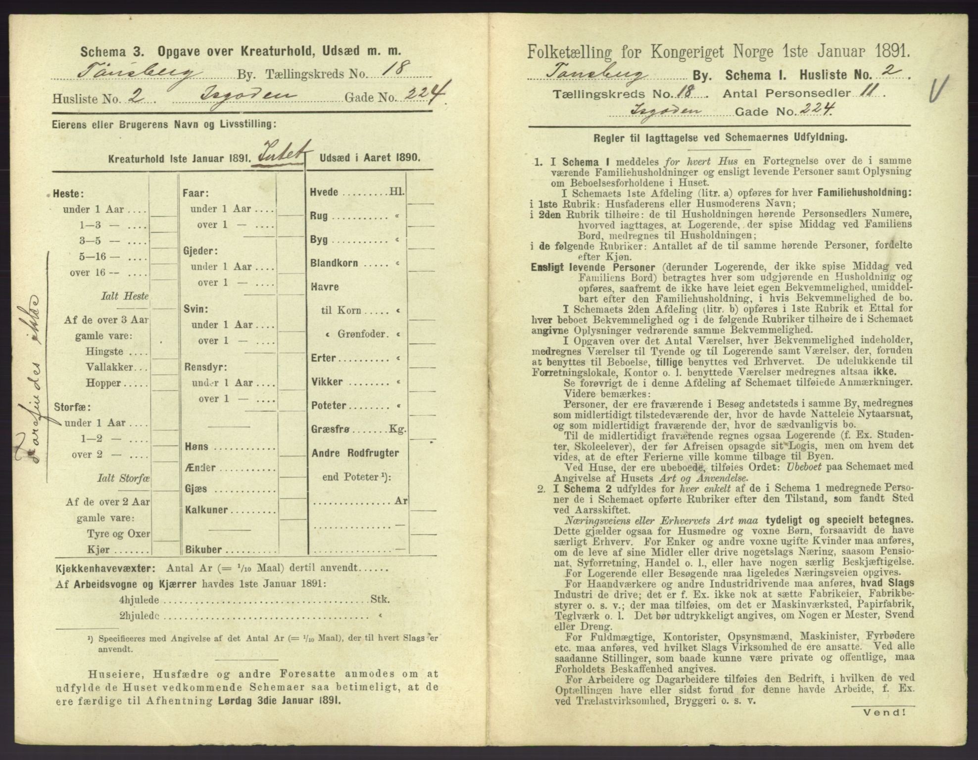 RA, 1891 census for 0705 Tønsberg, 1891, p. 626