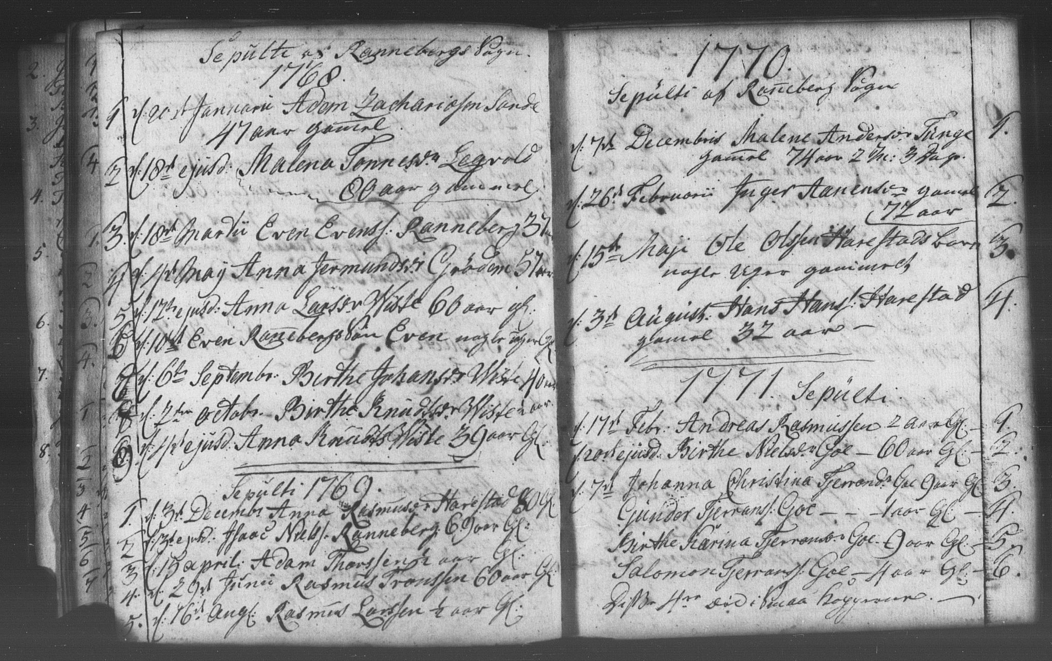 Domkirken sokneprestkontor, AV/SAST-A-101812/001/30/30BB/L0005: Parish register (copy) no. B 5 /2, 1760-1781