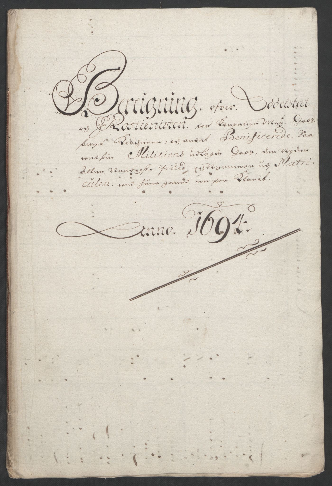 Rentekammeret inntil 1814, Reviderte regnskaper, Fogderegnskap, RA/EA-4092/R13/L0832: Fogderegnskap Solør, Odal og Østerdal, 1694, p. 344